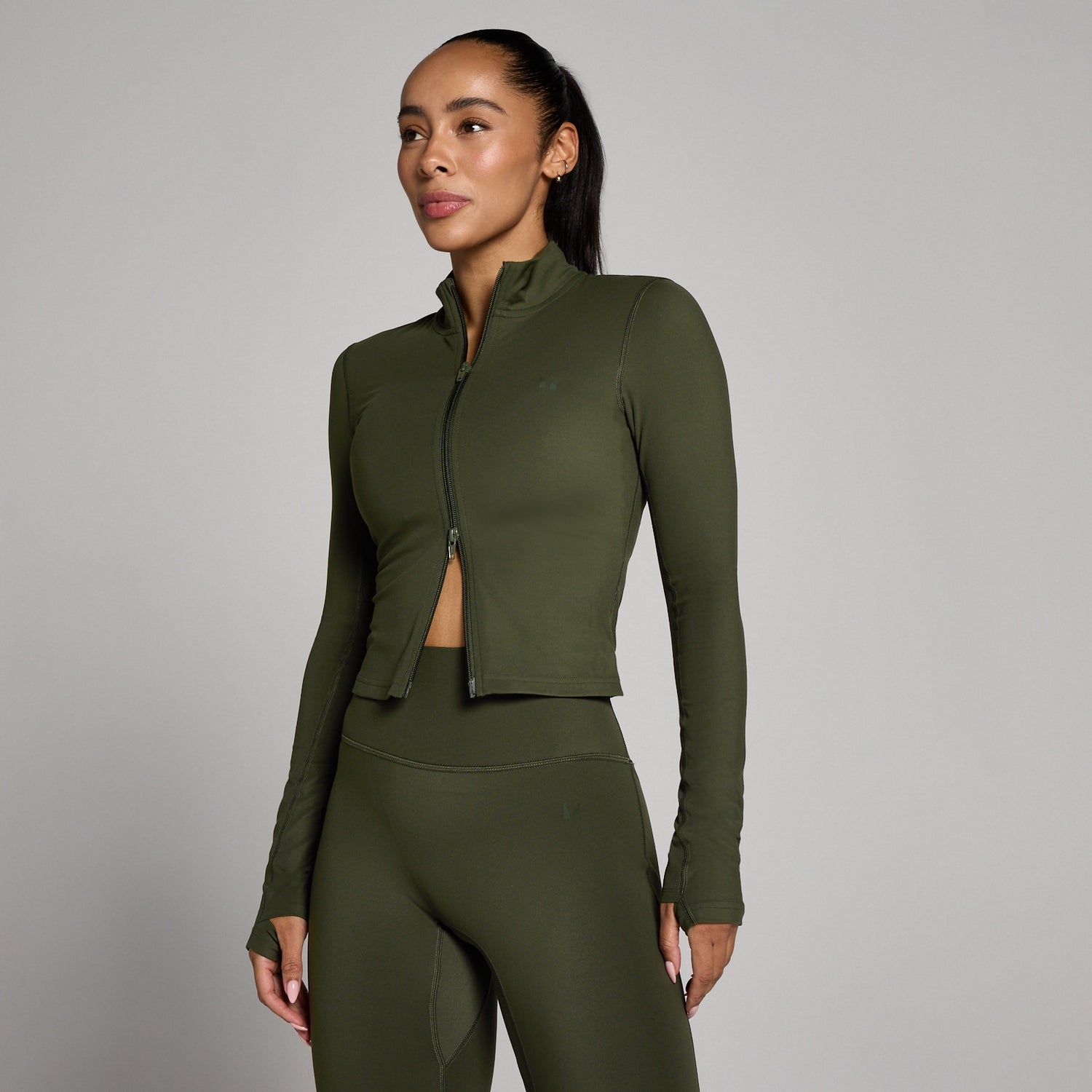 MP Women's Tempo Cropped Jacket - Forest Green - XS