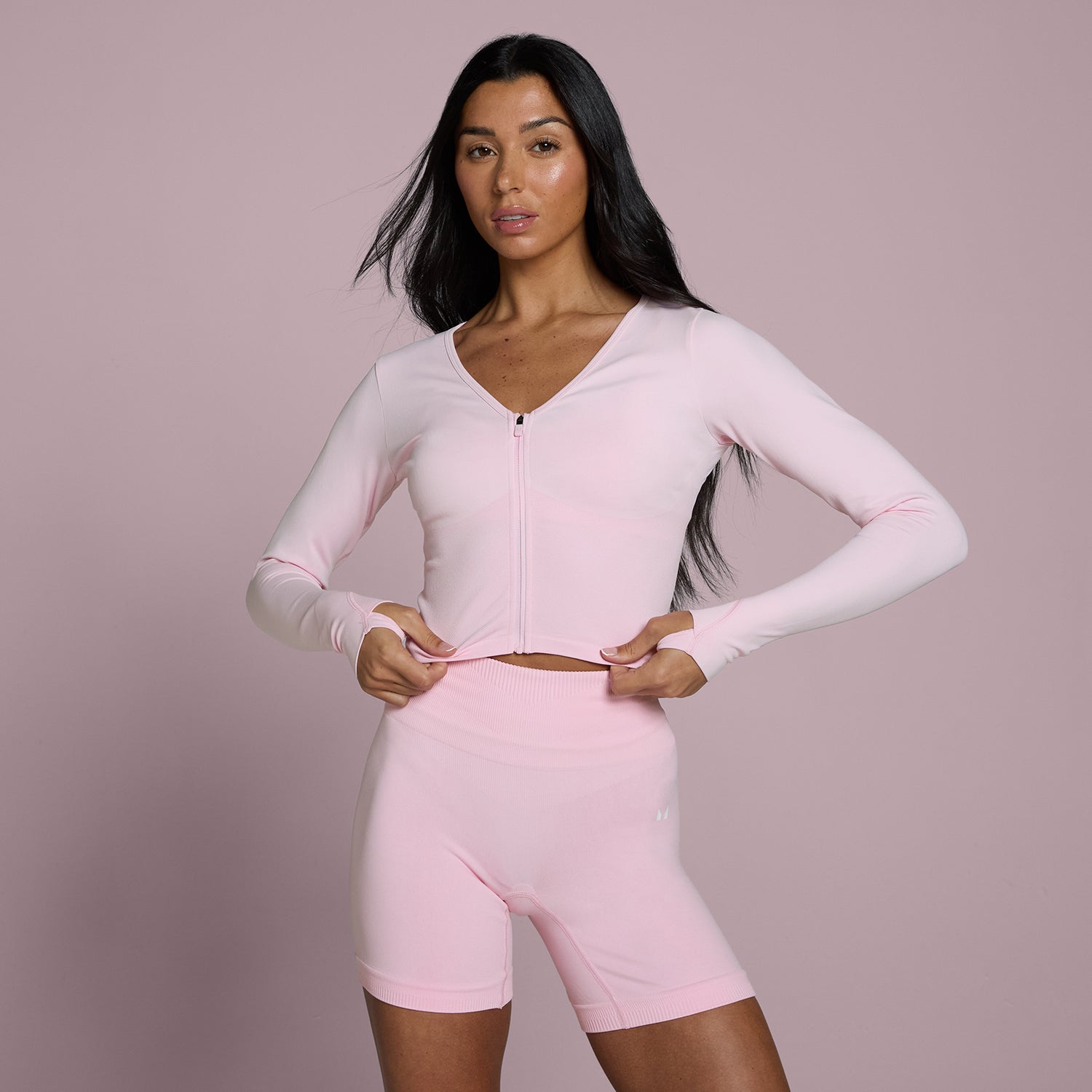 MP Women's Tempo Seamless Cropped Jacket - Blush - XS