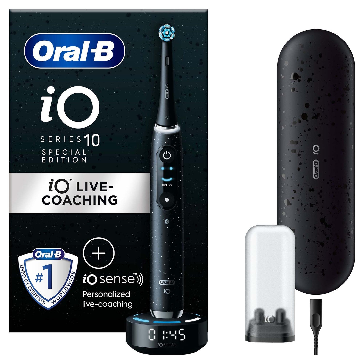Oral-B iO 10 Black Electric Toothbrush Designed By Braun
