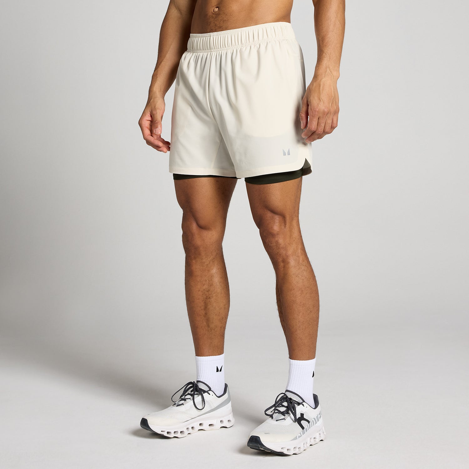 MP Men's 5" 2-in-1 Training Shorts - Bone - XS