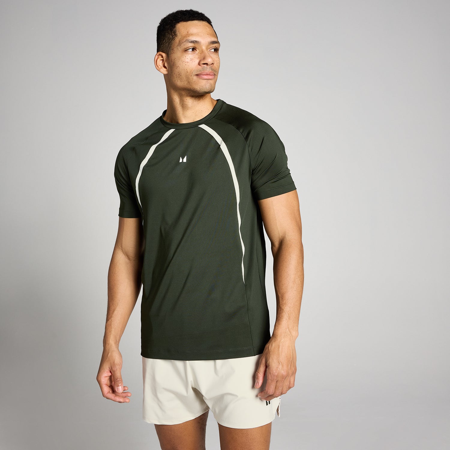 MP Men's Tempo Panel T-Shirt - Forest Green - XS