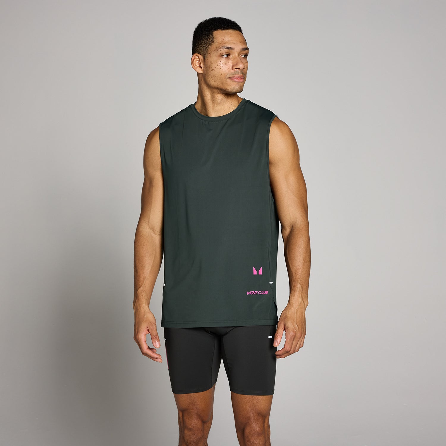 MP Men's Hybrid Mesh Tank - Washed Black - XS