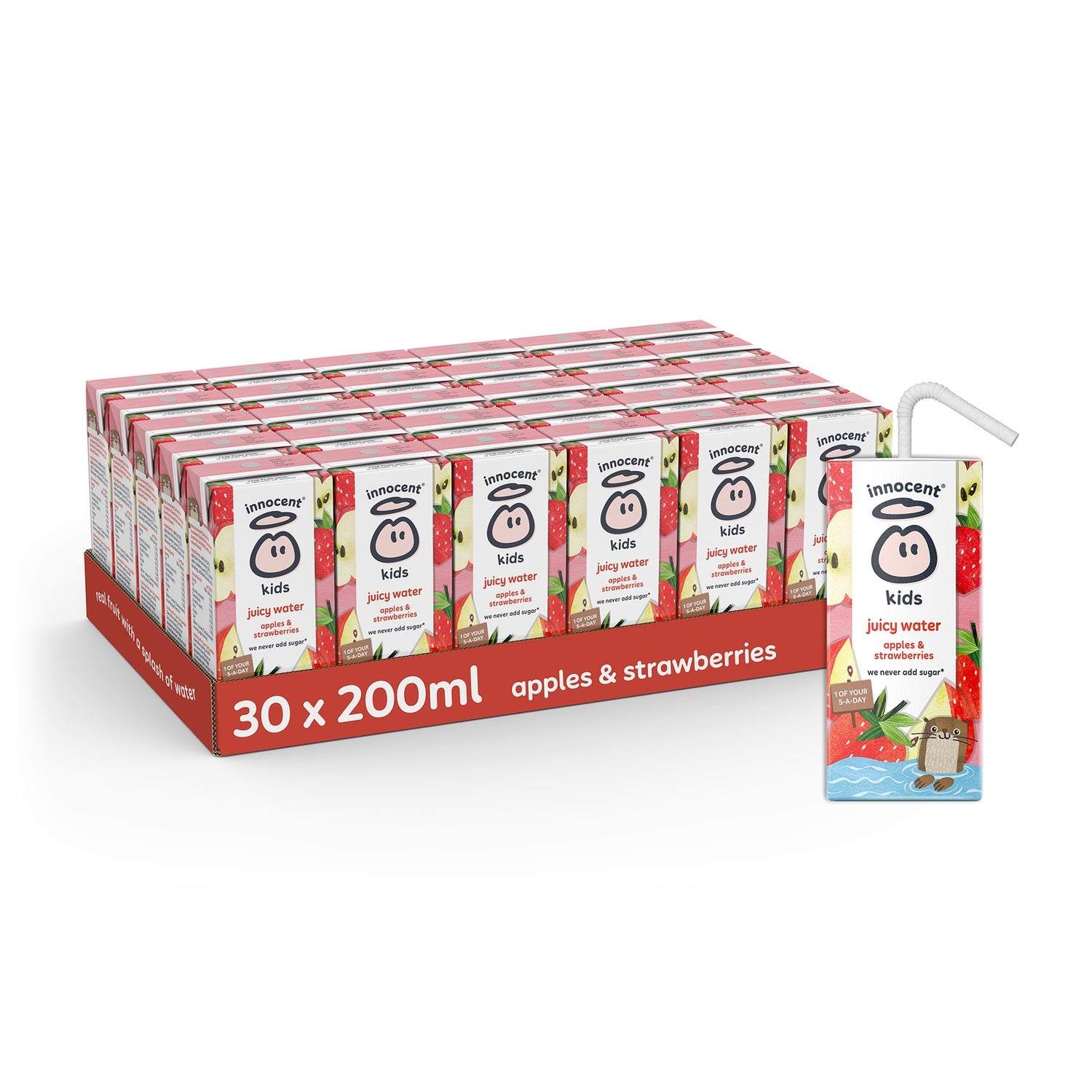 Innocent Kids Apples & Strawberries Juicy Water 30 x 200ml