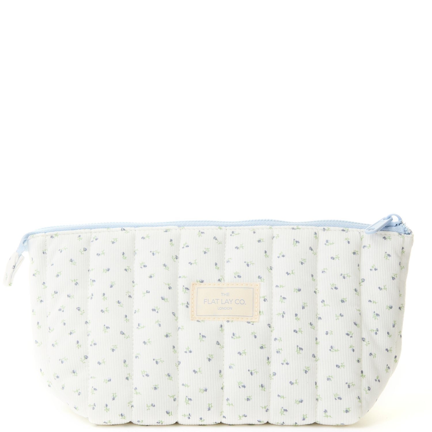 The Flat Lay Co. Marshmallow Essential Makeup Pouch - Cozy Cotton Ditsy Floral