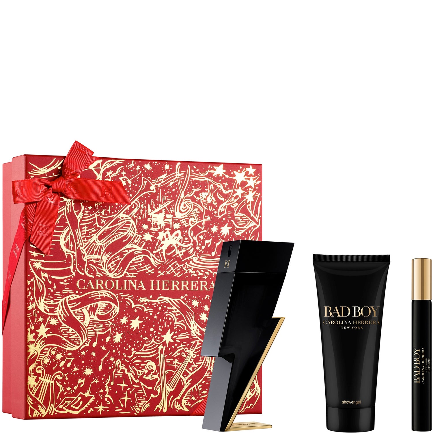 Carolina Herrera Bad Boy Eau de Toilette 100ml + Shower Gel 100ml + Eau de Toilette 10ml