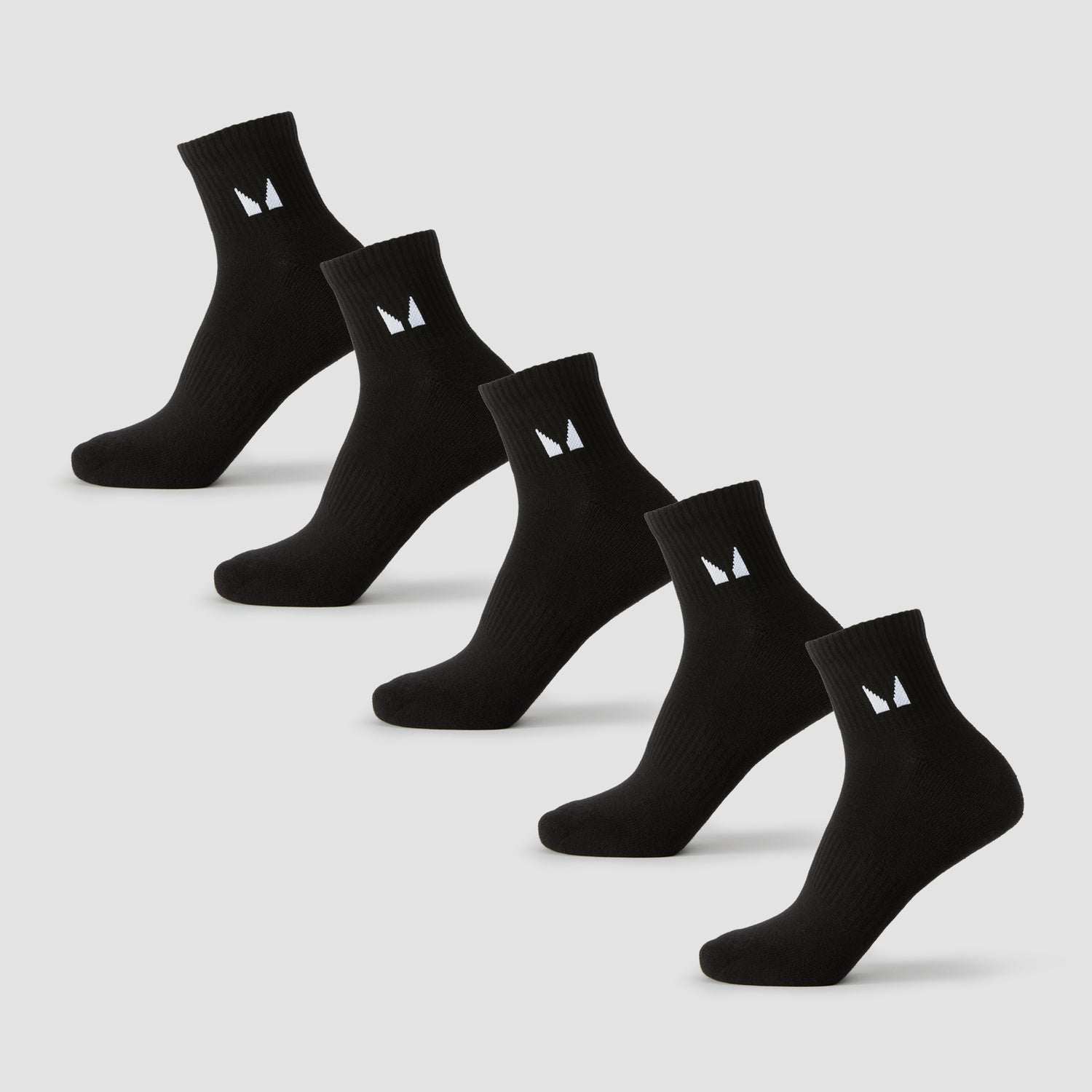MP Unisex Ankle Socks (5 Pack) - Black - UK 9-11