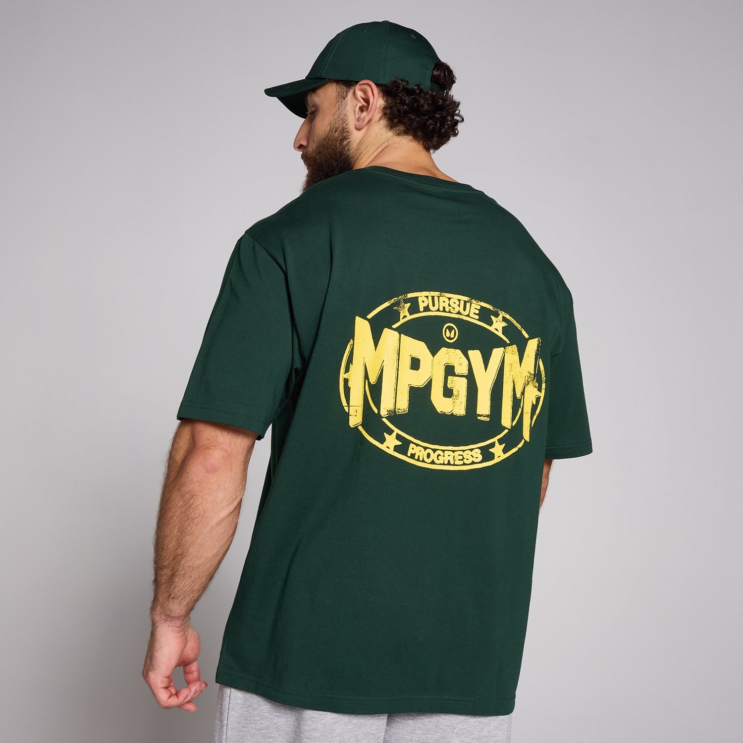 MP Men's Origin MPGYM Oversized Graphic T-Shirt - Dark Emerald - XS