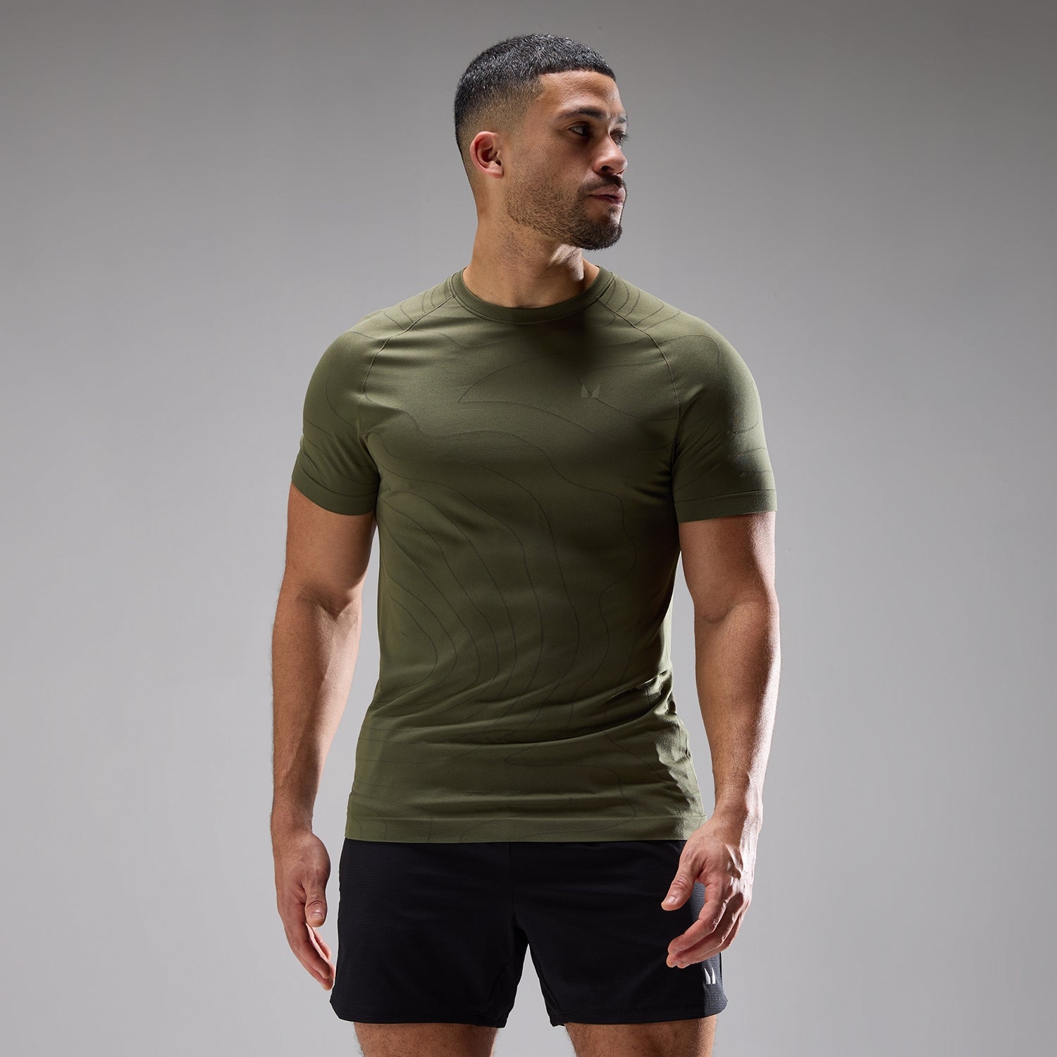 MP Men's Velocity Ultra Muscle Fit Seamless T-Shirt - Dusty Olive - XS