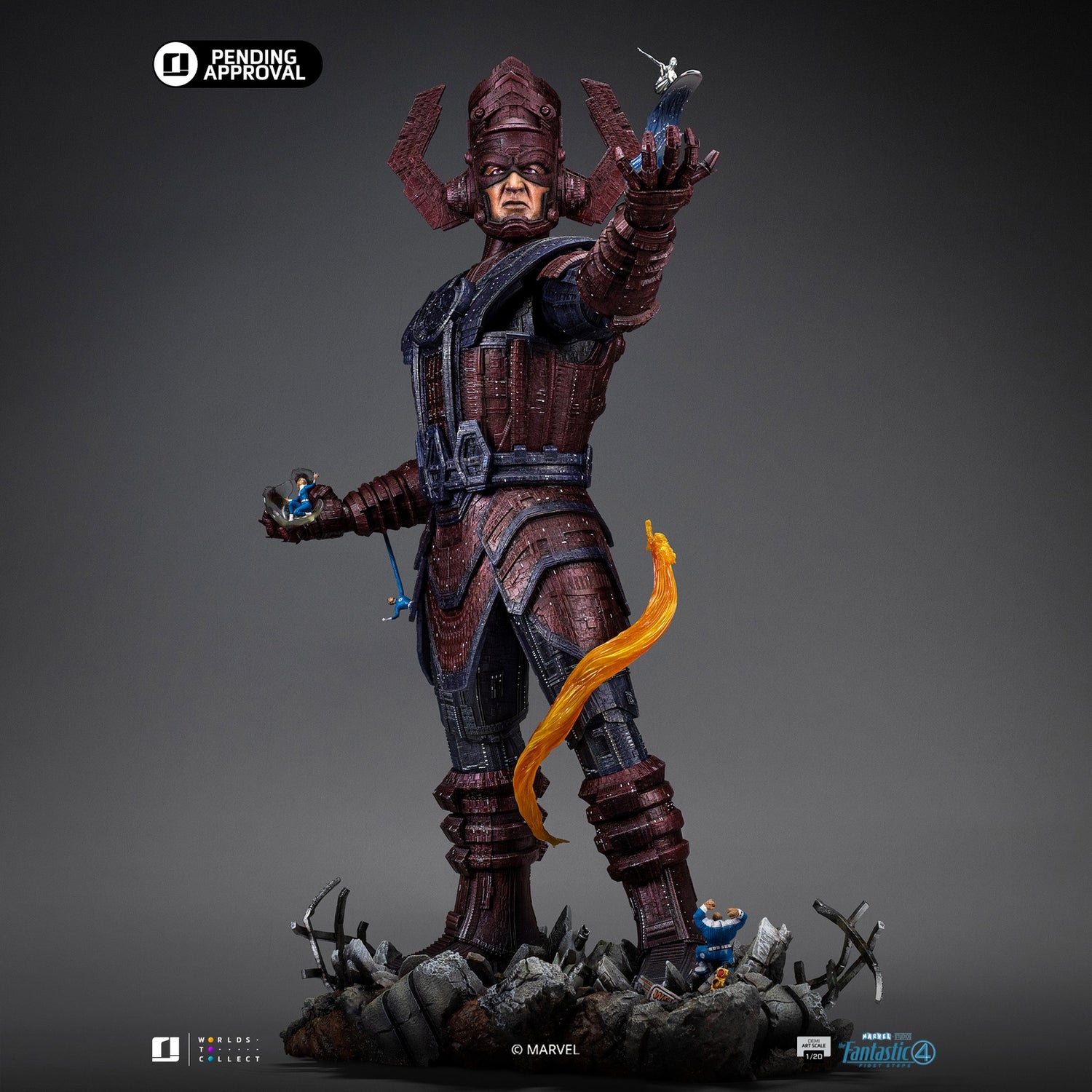 Iron Studios Fantastic Four Galactus Battle Diorama Demi Art Scale 1/20 Scale Statue