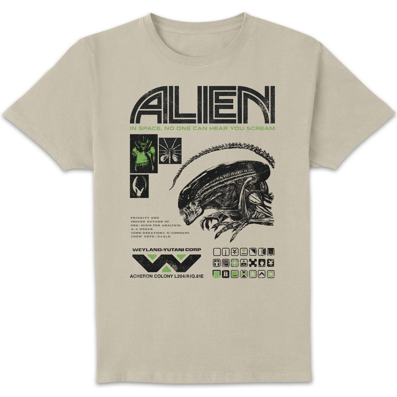 Alien Icons Unisex T-Shirt - Cream