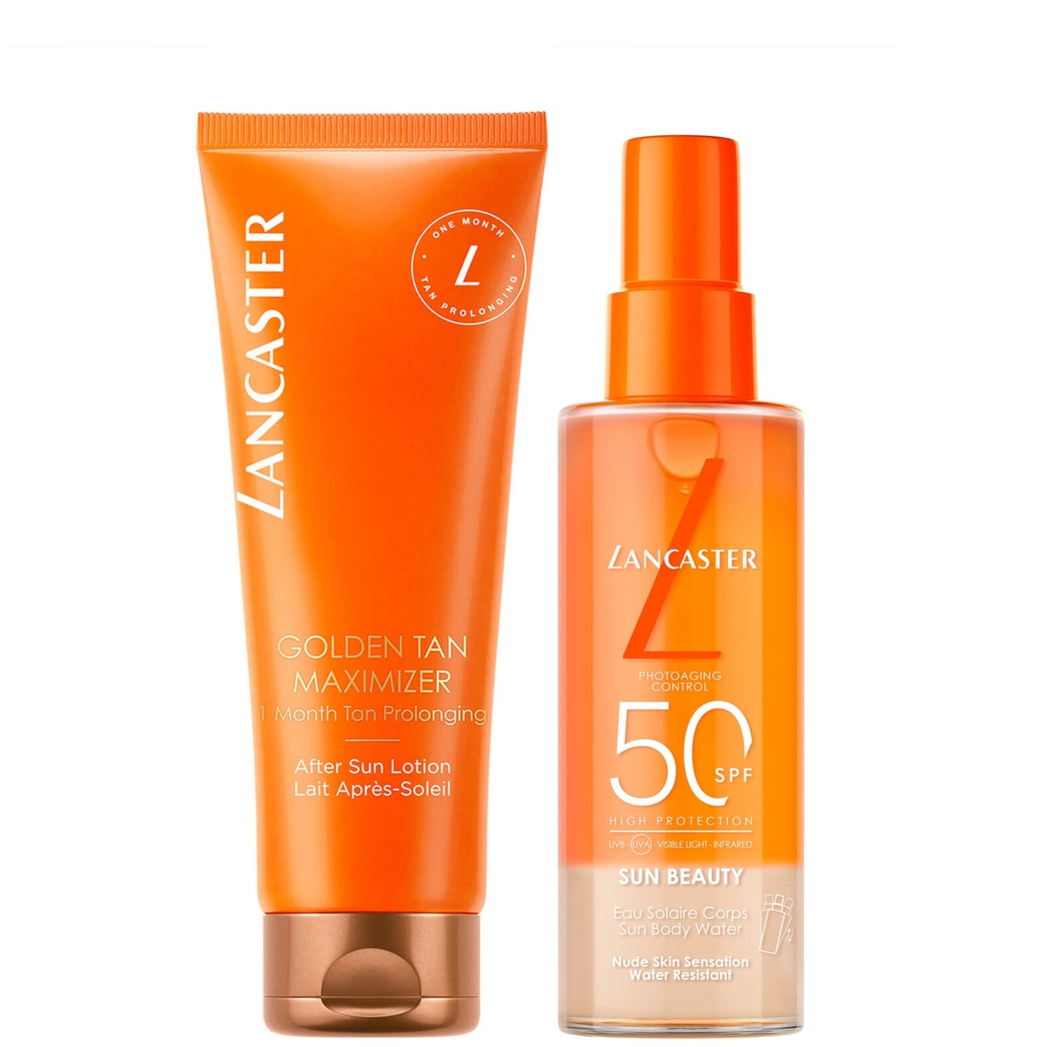Lancaster Tan Maximiser & Beauty Body Milk SPF50 Duo Bundle