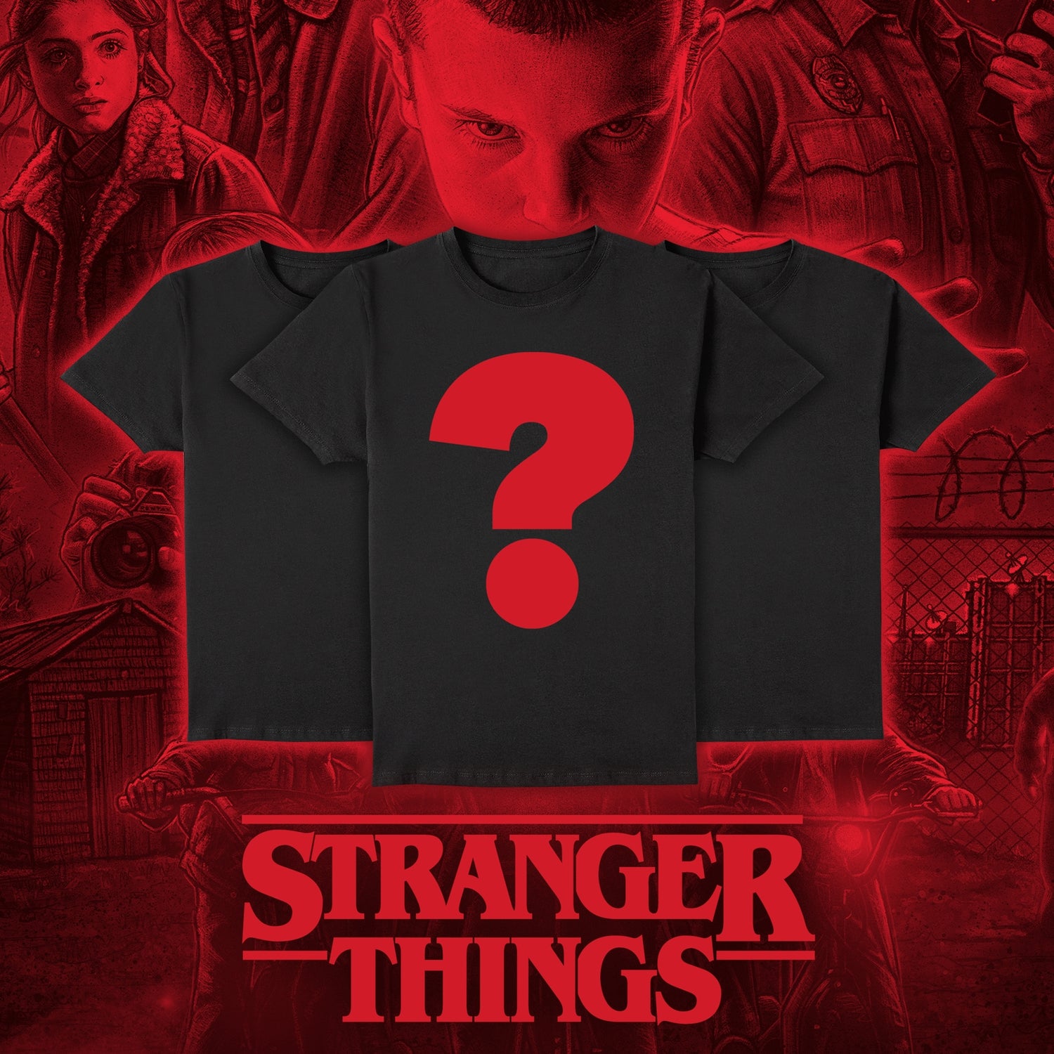 Stranger Things Unisex T-Shirt Mystery 3-Pack