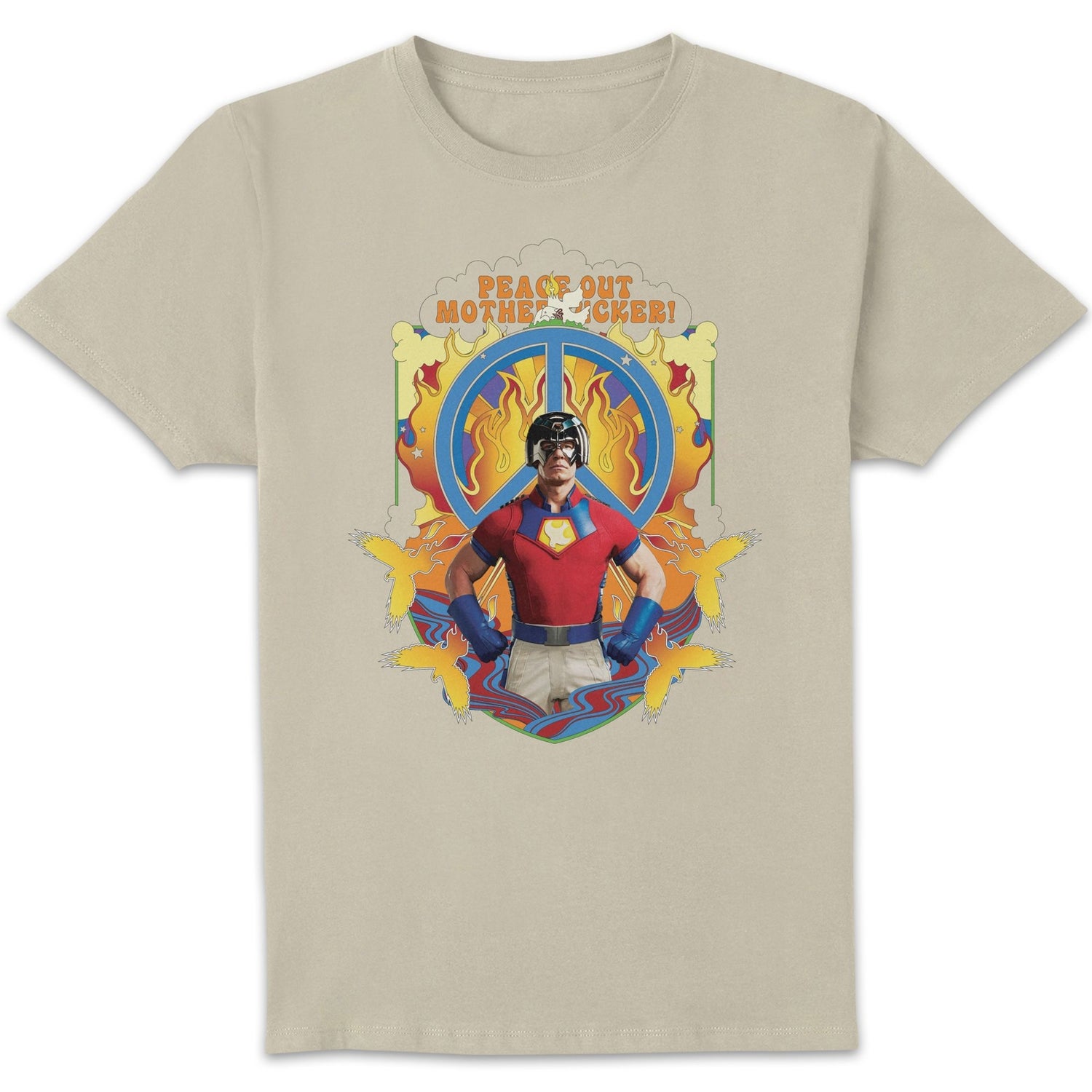 DC Comics Peacemaker Peace Out Motherf#%ker! Unisex T-Shirt - Cream