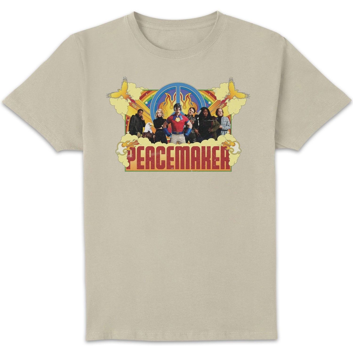 DC Comics Peacemaker Rainbow Unisex T-Shirt - Cream