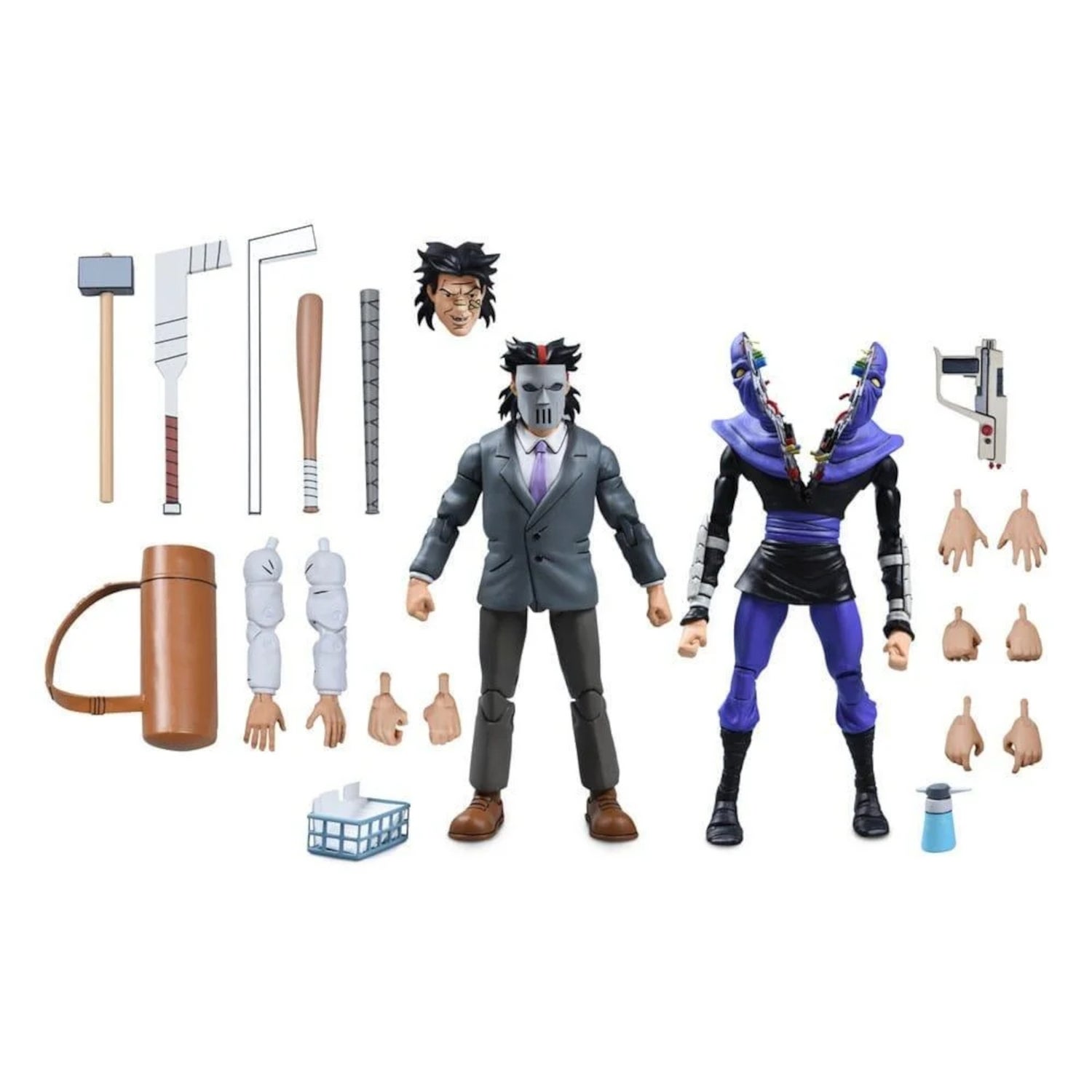 NECA Teenage Mutant Ninja Turtles (Cartoon) Action Figure 2 Pack Business Suit Casey Jones & Split Foot Soldier (18cm)