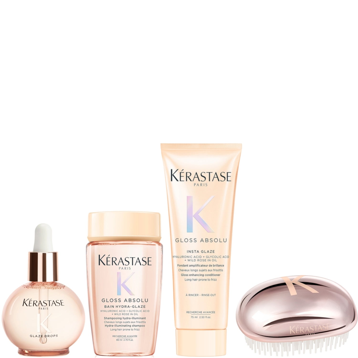 Kérastase Gloss Oil with Mini Shampoo 80ml, Conditioner 75ml and Exclusive Brush