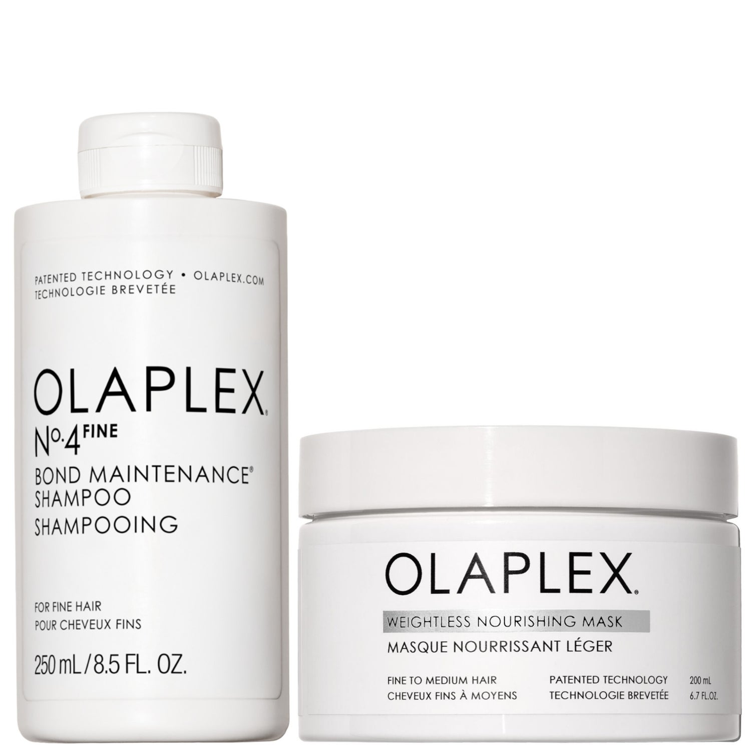 Olaplex No.4 Fine Shampoo & Weightless Nourishing Mask Duo