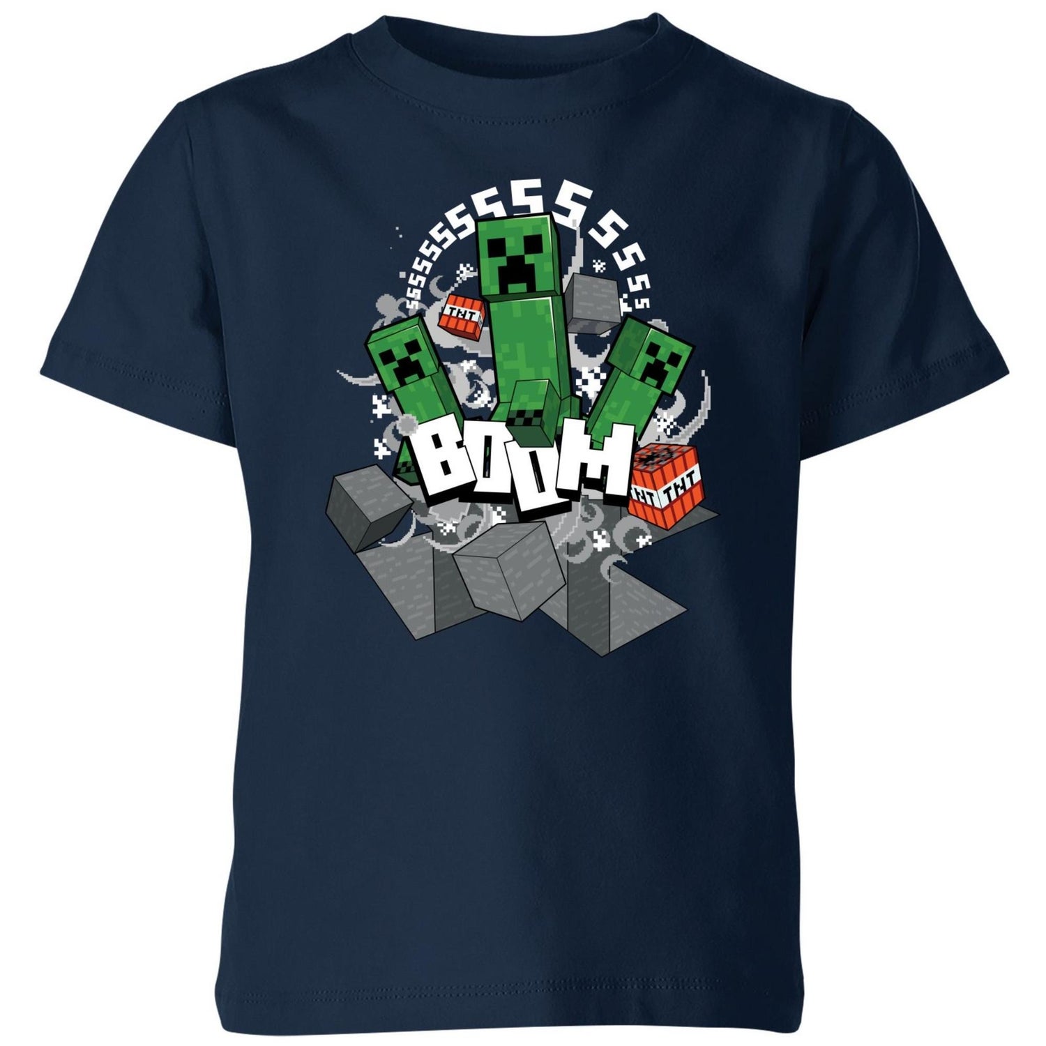 Minecraft Ssss Kids' T-Shirt - Navy