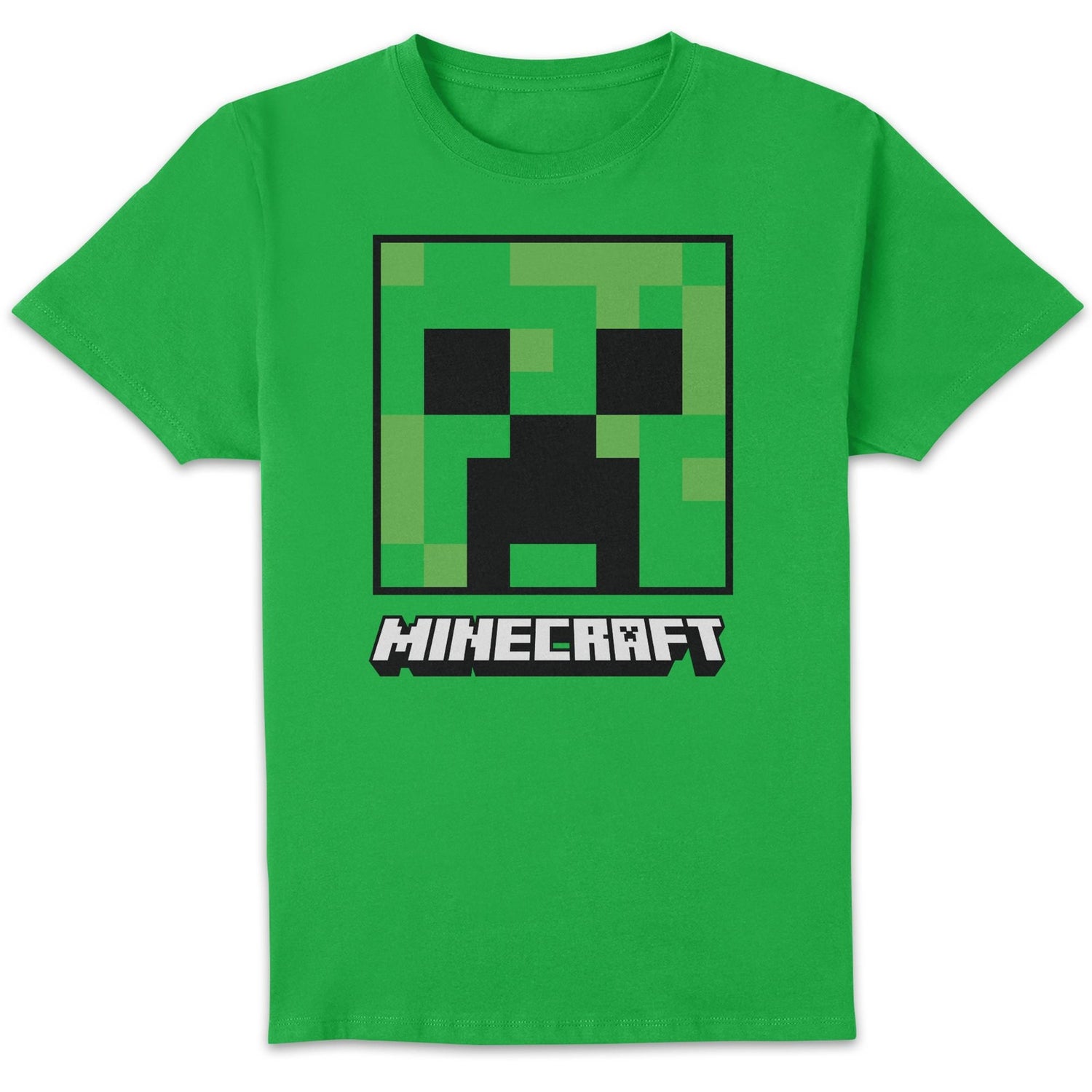 Minecraft Box Creeper Face Unisex T-Shirt - Kelly Green