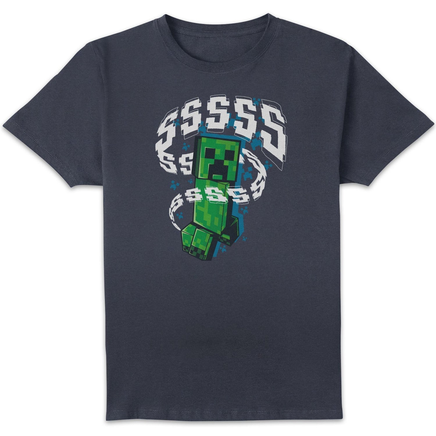 Minecraft Creepersss Unisex T-Shirt - Navy