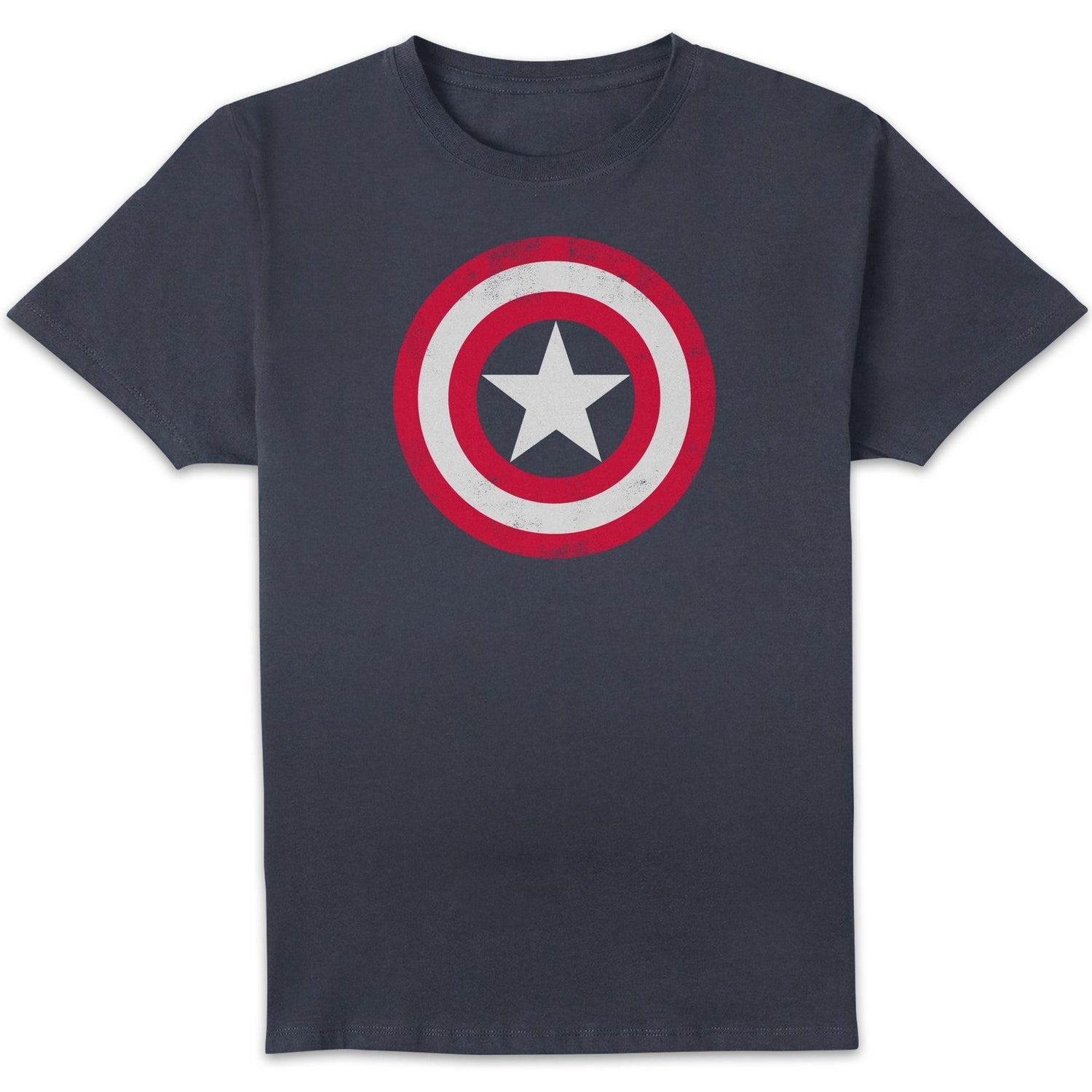Marvel The Avengers Captain America Shield Unisex T-Shirt - Navy