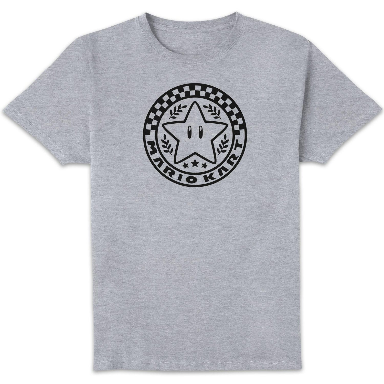 Mario Kart Emblem Unisex T-Shirt - Grey