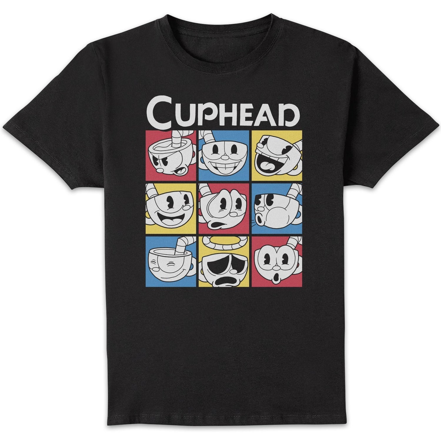 Cuphead Expressions Unisex T-Shirt - Black