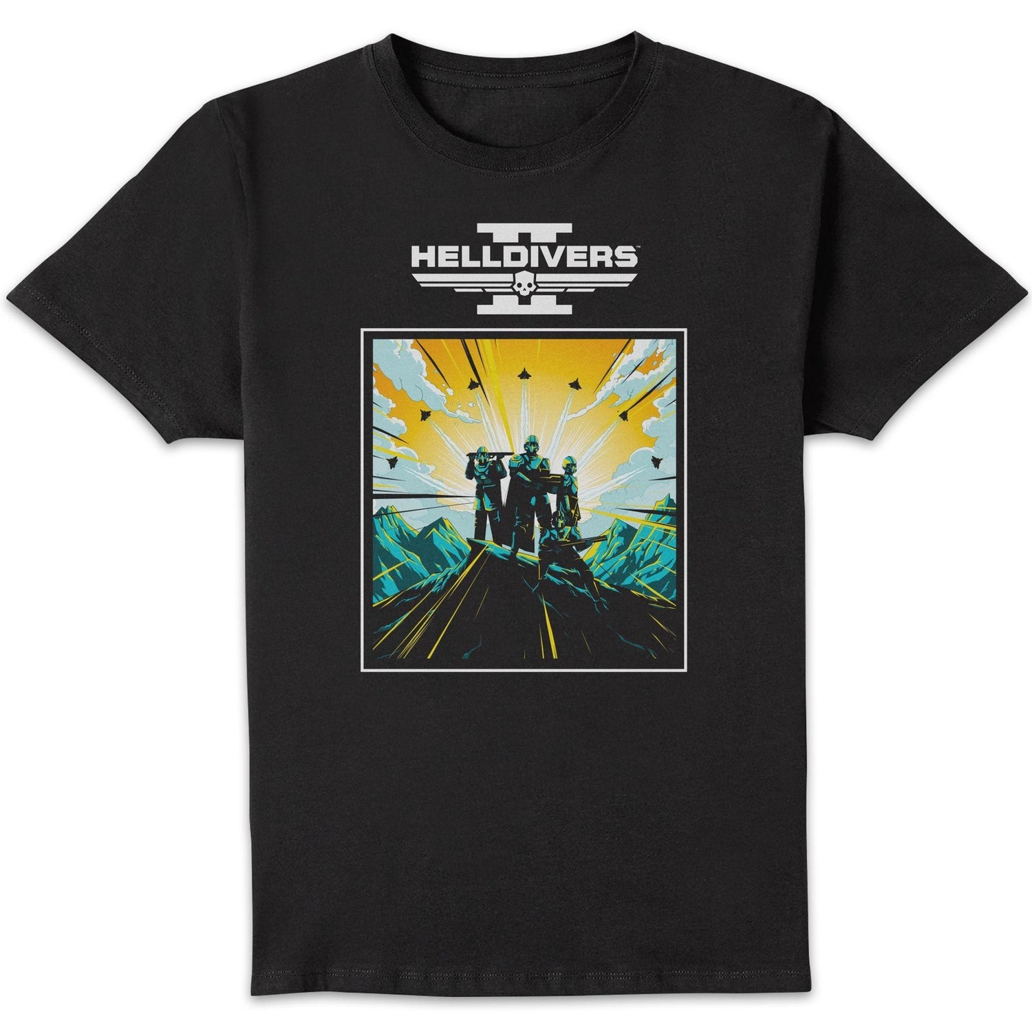 Helldivers II Pop Art Unisex T-Shirt - Black