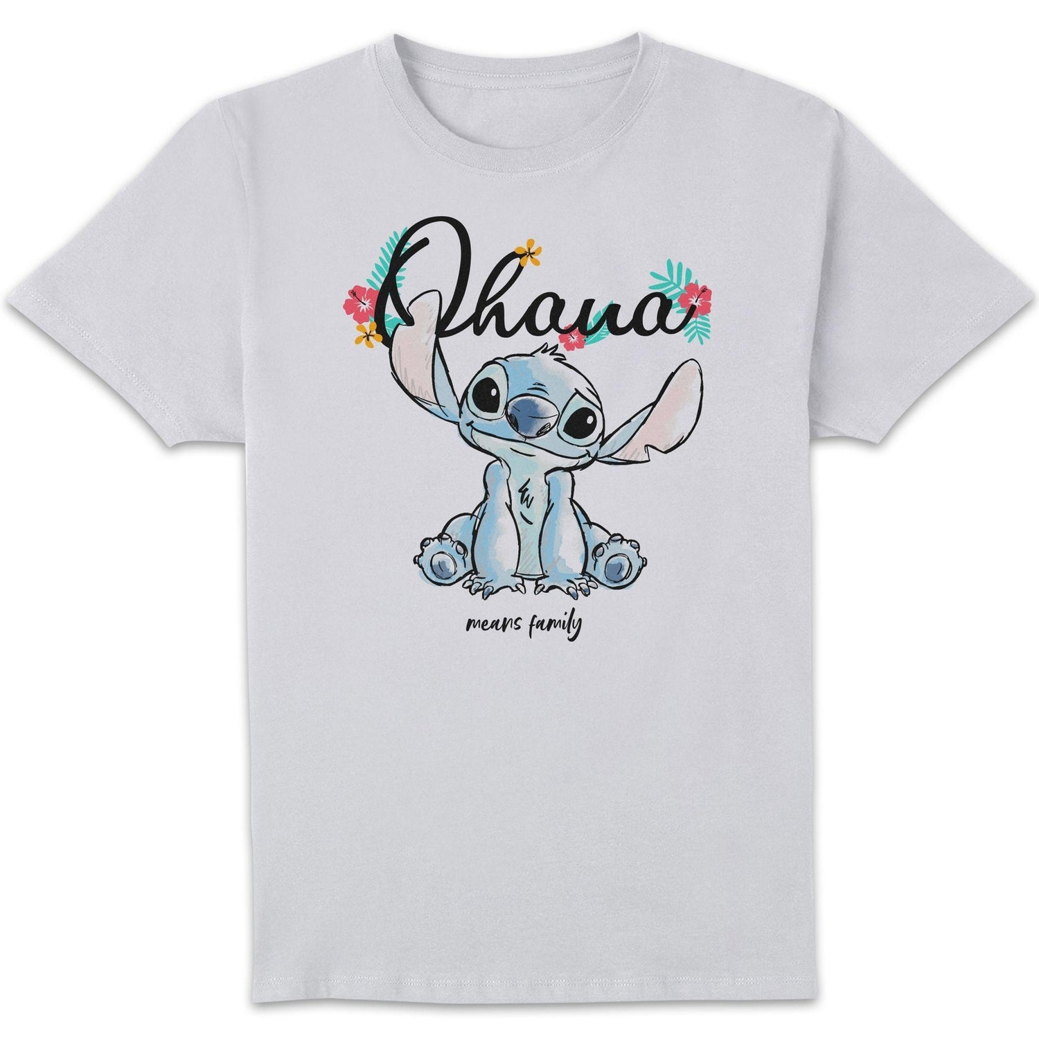 Disney Stitch Ohana Means Family Unisex T-Shirt - White