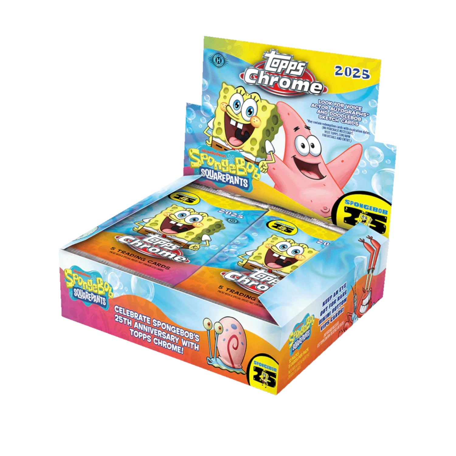 2025 Topps Chrome Spongebob Squarepants 25th Anniversary Value Box