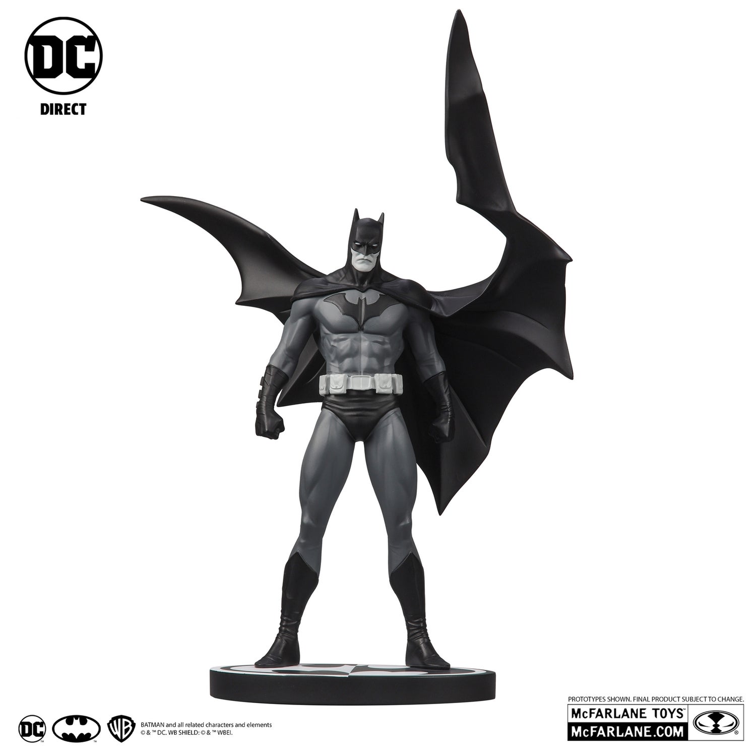 DC Direct Batman Black & White Batman By Jorge Jimenez 1:10th Scale Resin Statue (10.6")