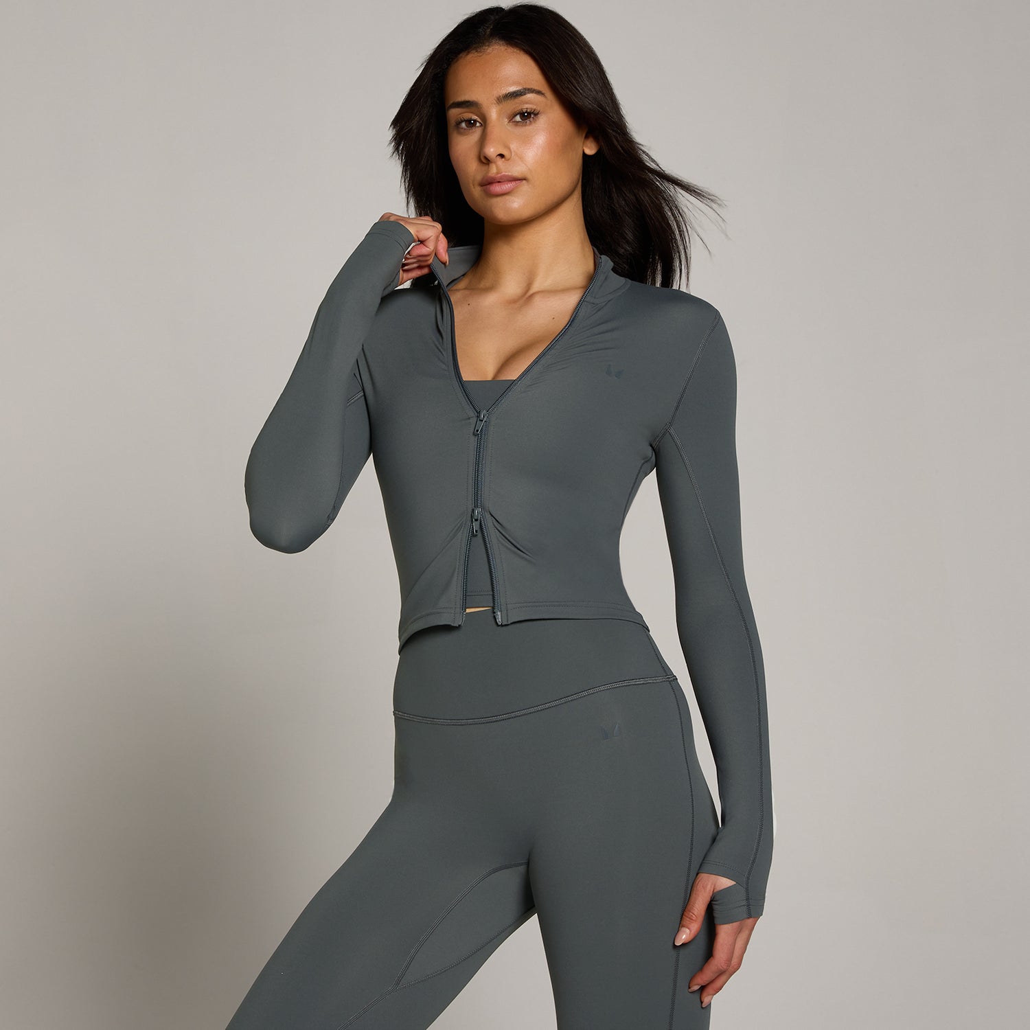 MP Women's Tempo Cropped Jacket - Dark Grey - XS