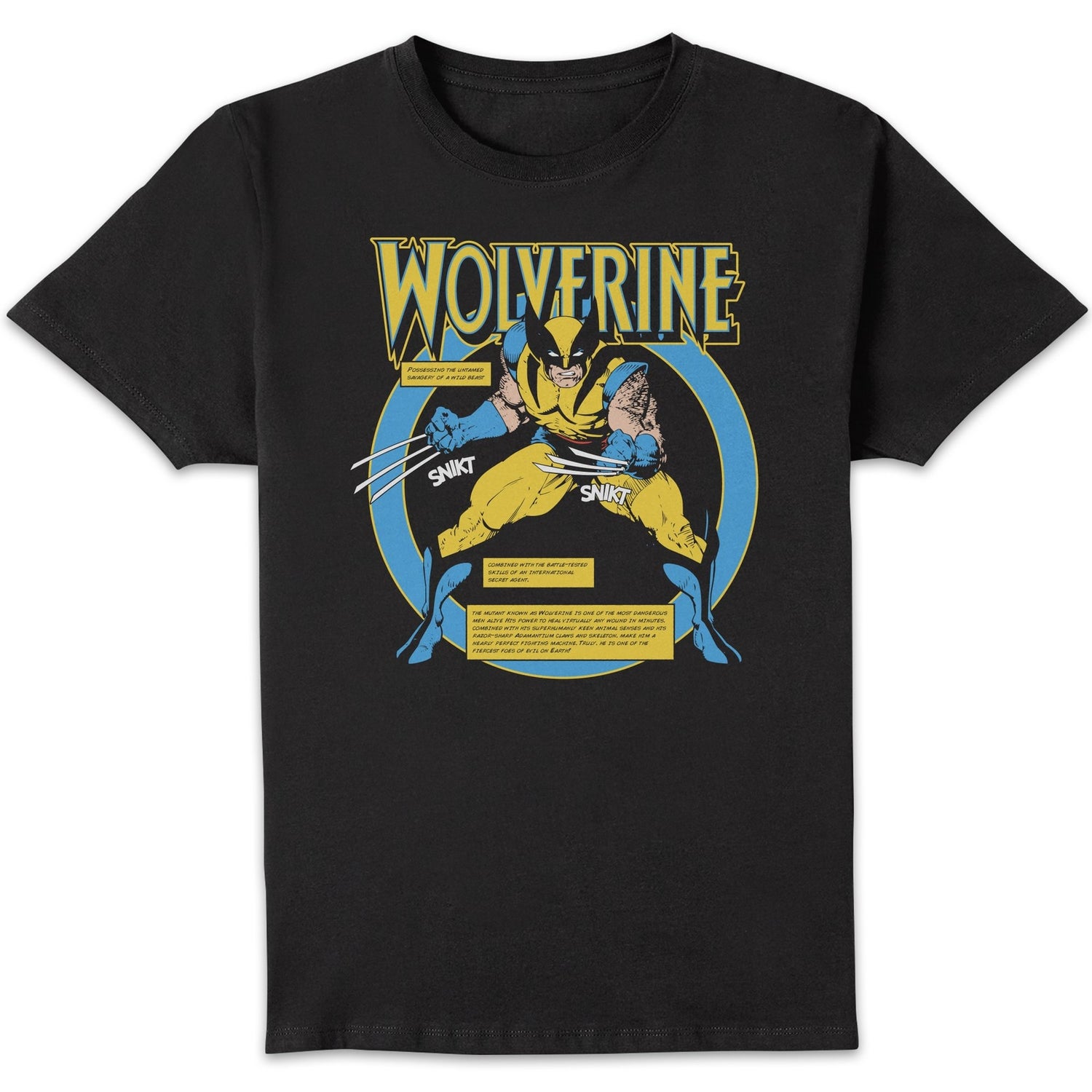 Marvel Wolverine Bio Unisex T-Shirt - Black