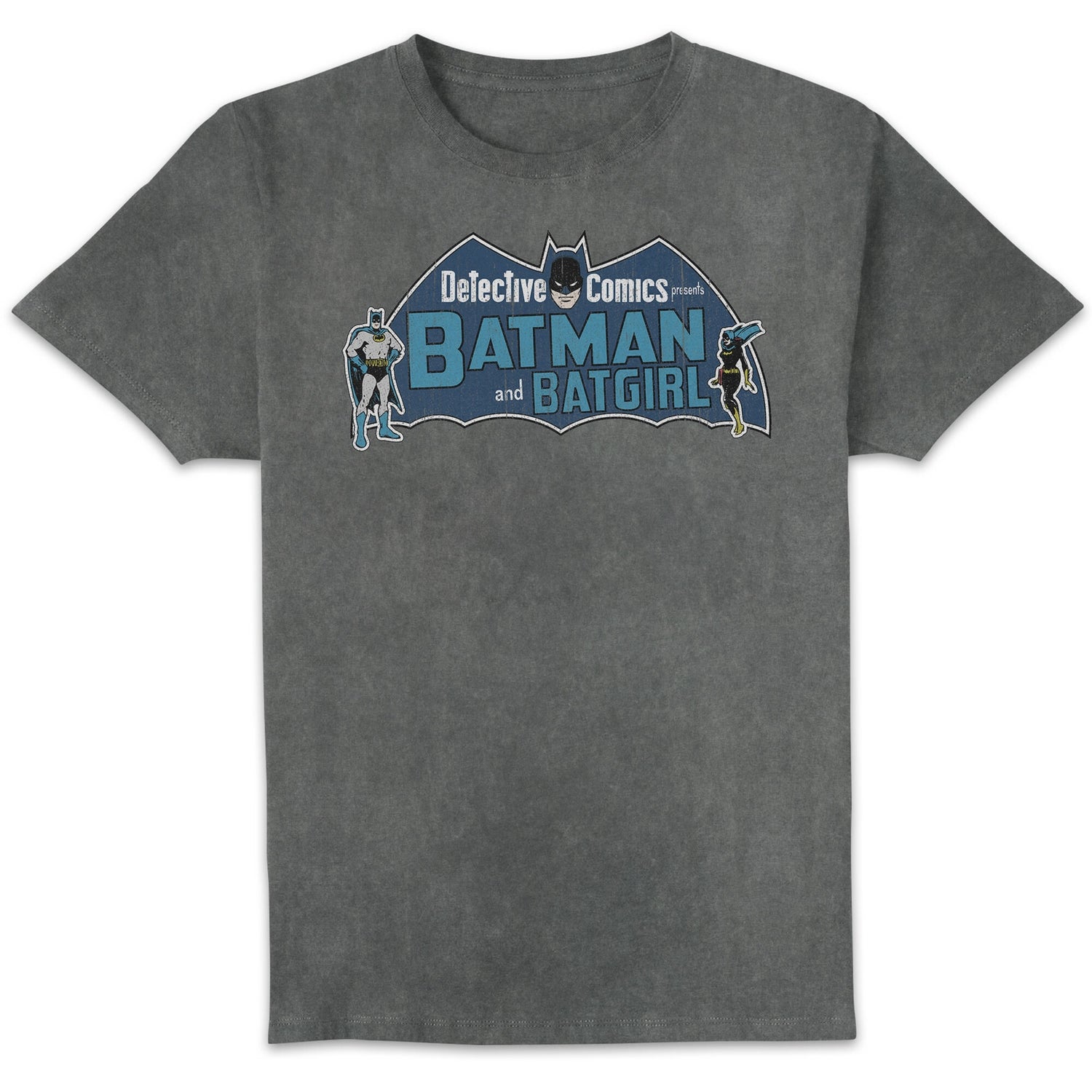 Detective Comics Presents Batman Unisex T-Shirt - Black Acid Wash
