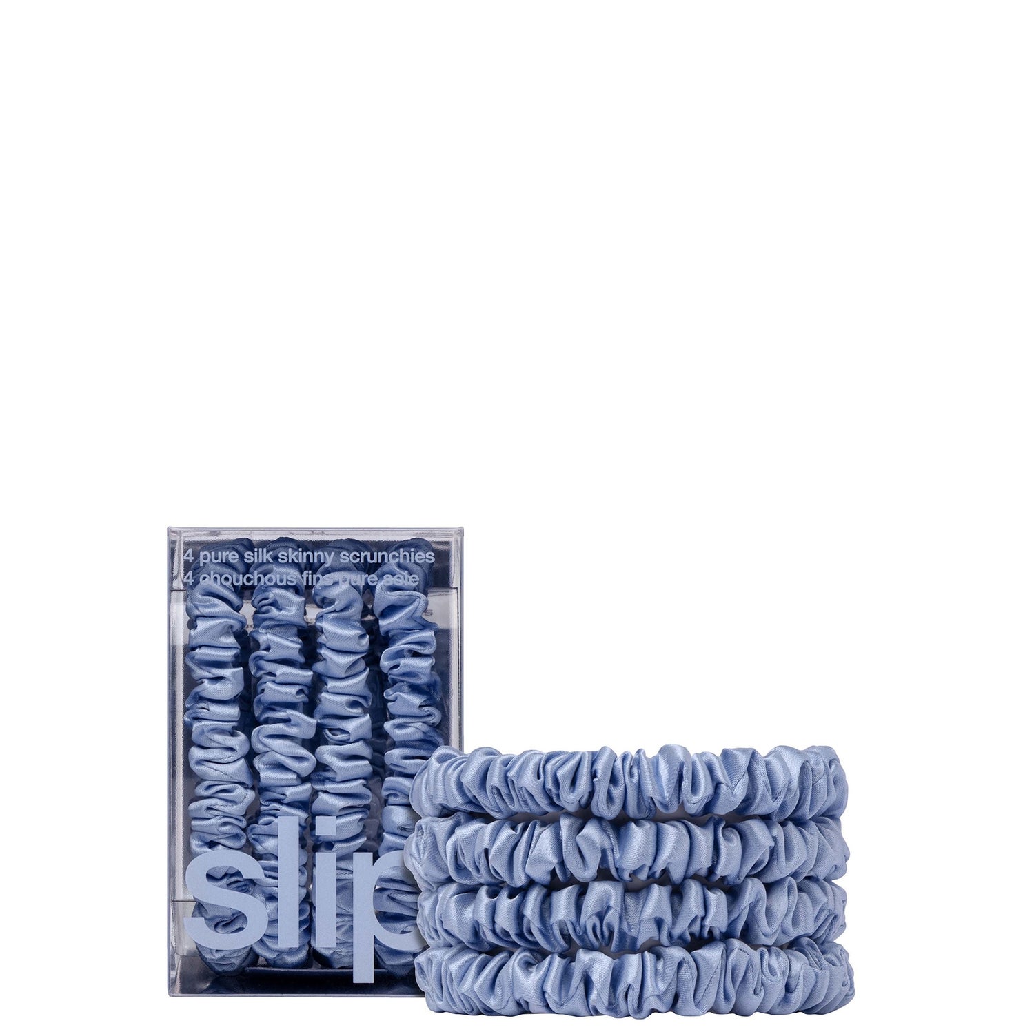 Slip Pure Silk Skinny Scrunchies - Cornflower