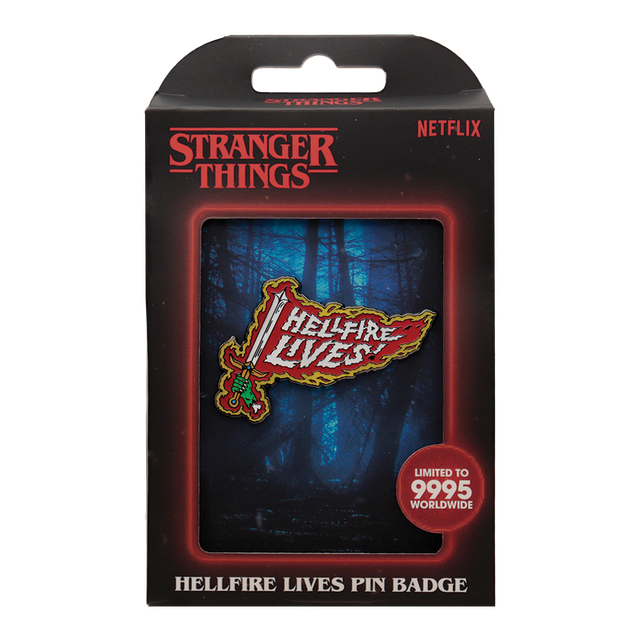 Stranger Things Hellfire Lives Pin Badge