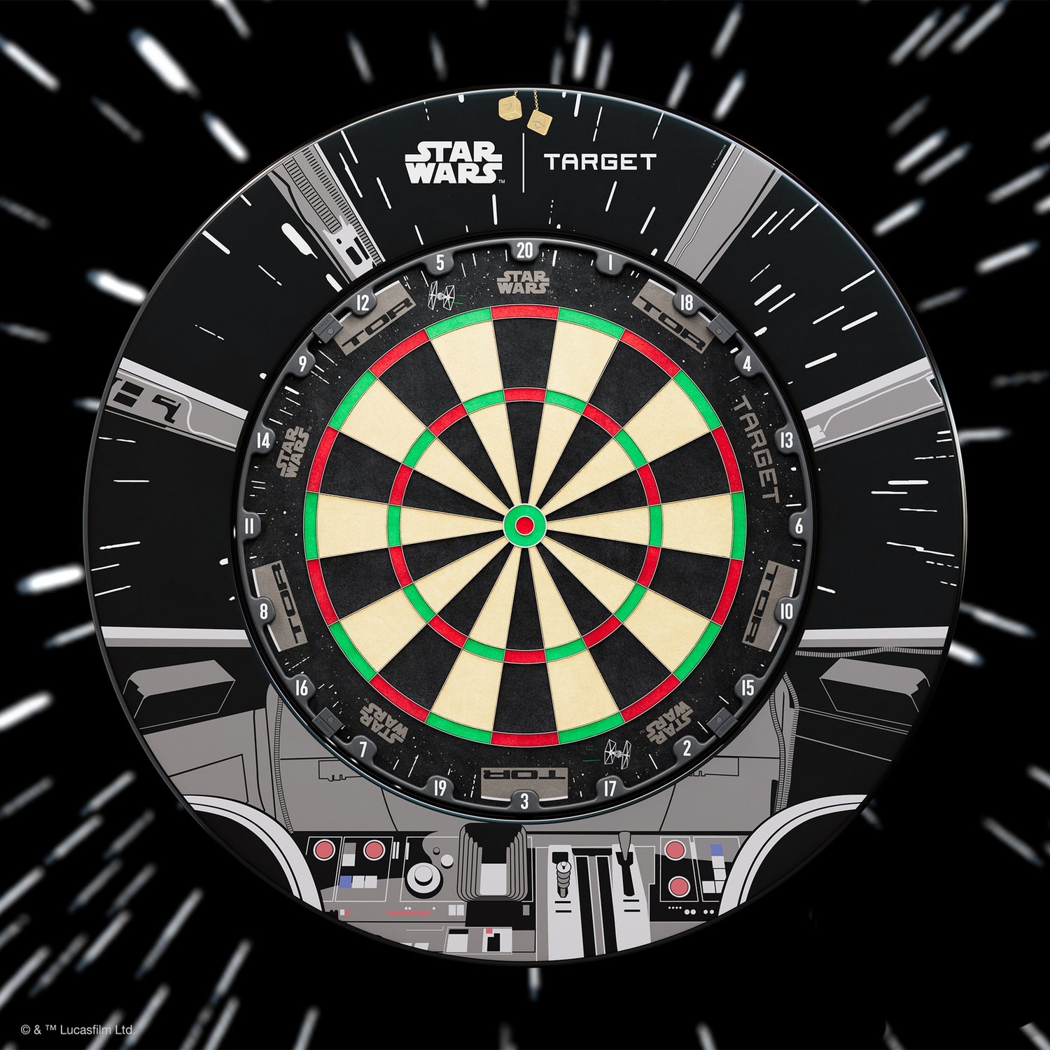 Millennium Falcon Dartboard and Surround Bundle