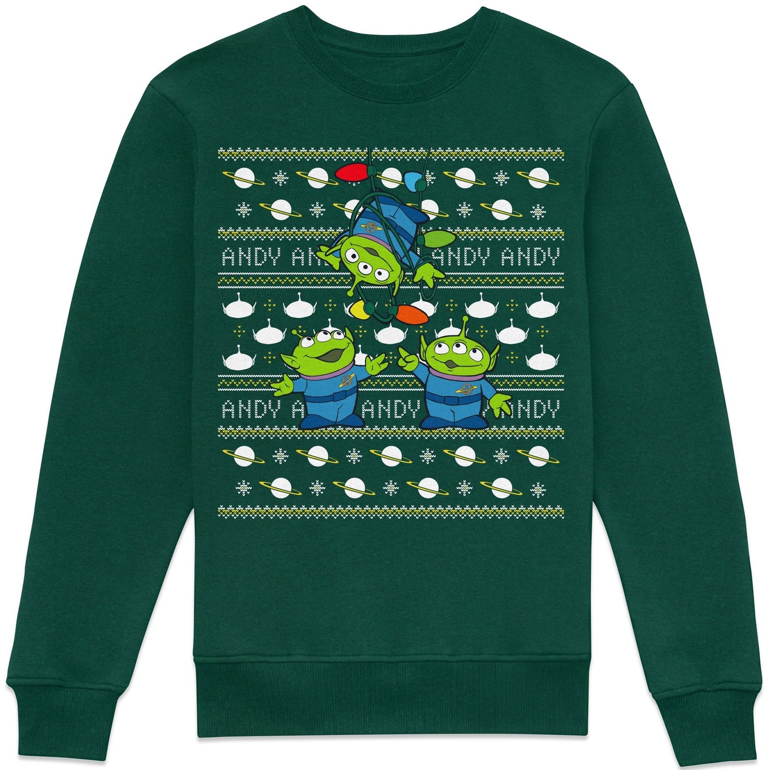 Disney Toy Story Aliens Christmas Jumper 2025 Sweatshirt - Green