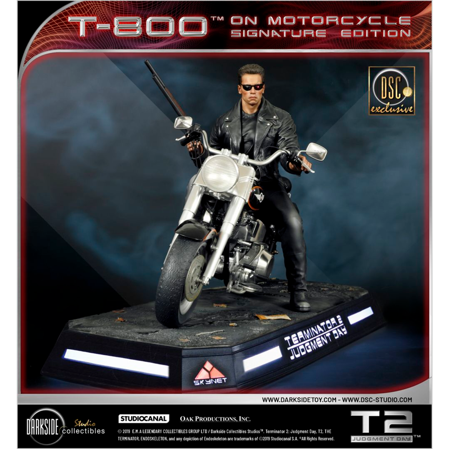 Terminator 2 Exclusive T-800 On Motorcycle Limited Signature Edition Statue by Darkside Collectibles Studio