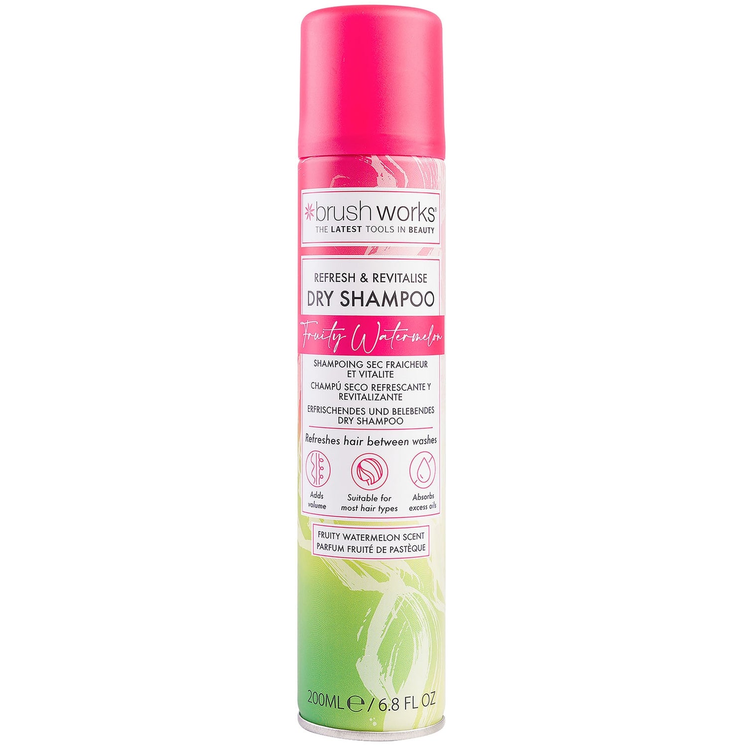 Brushworks Refresh & Revitalise Fruity Watermelon Dry Shampoo 200ml