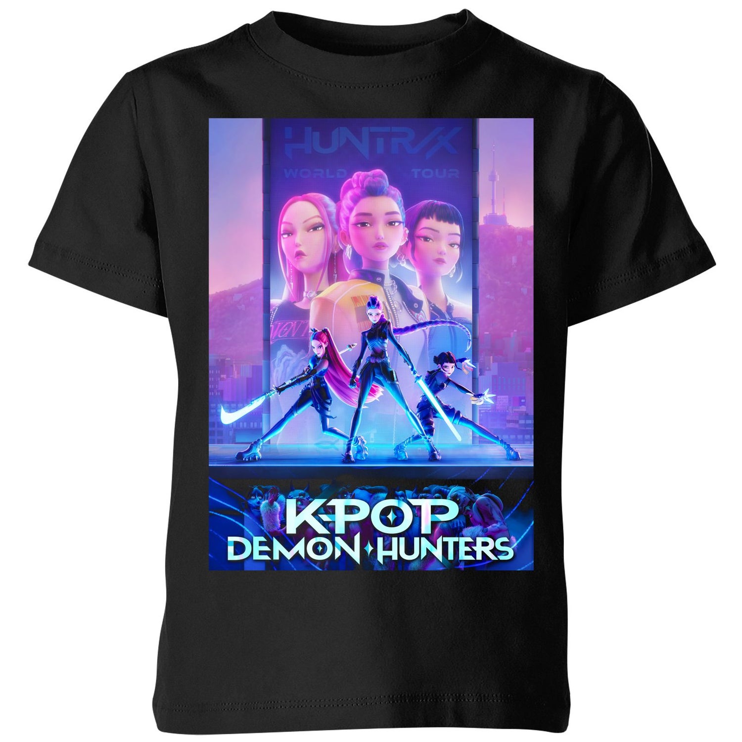 K-Pop Demon Hunters Poster Kids' T-Shirt - Black