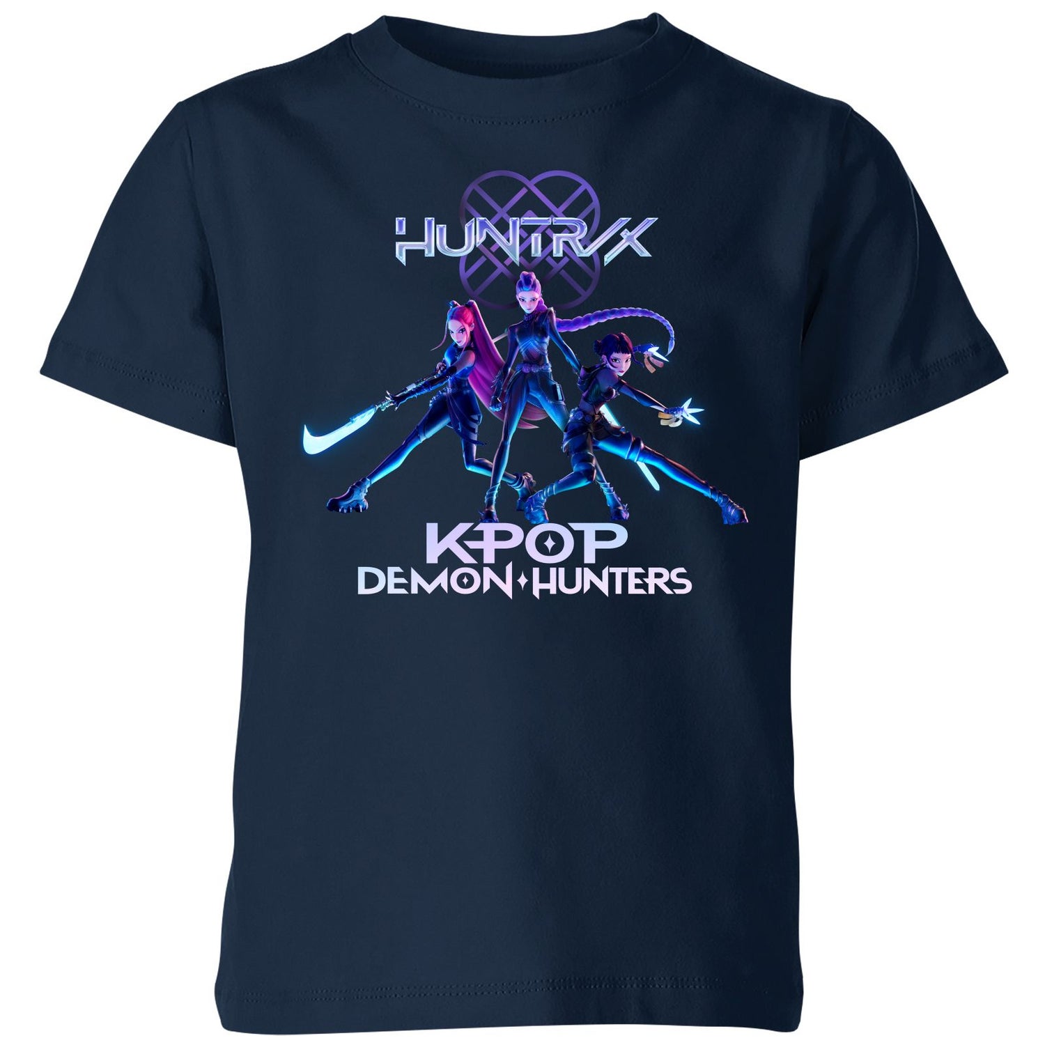 K-Pop Demon Hunters Trio Kids' T-Shirt - Navy