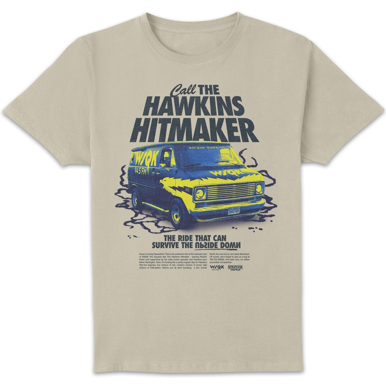 Stranger Things Hawkins Hitmaker Unisex T-Shirt - Cream