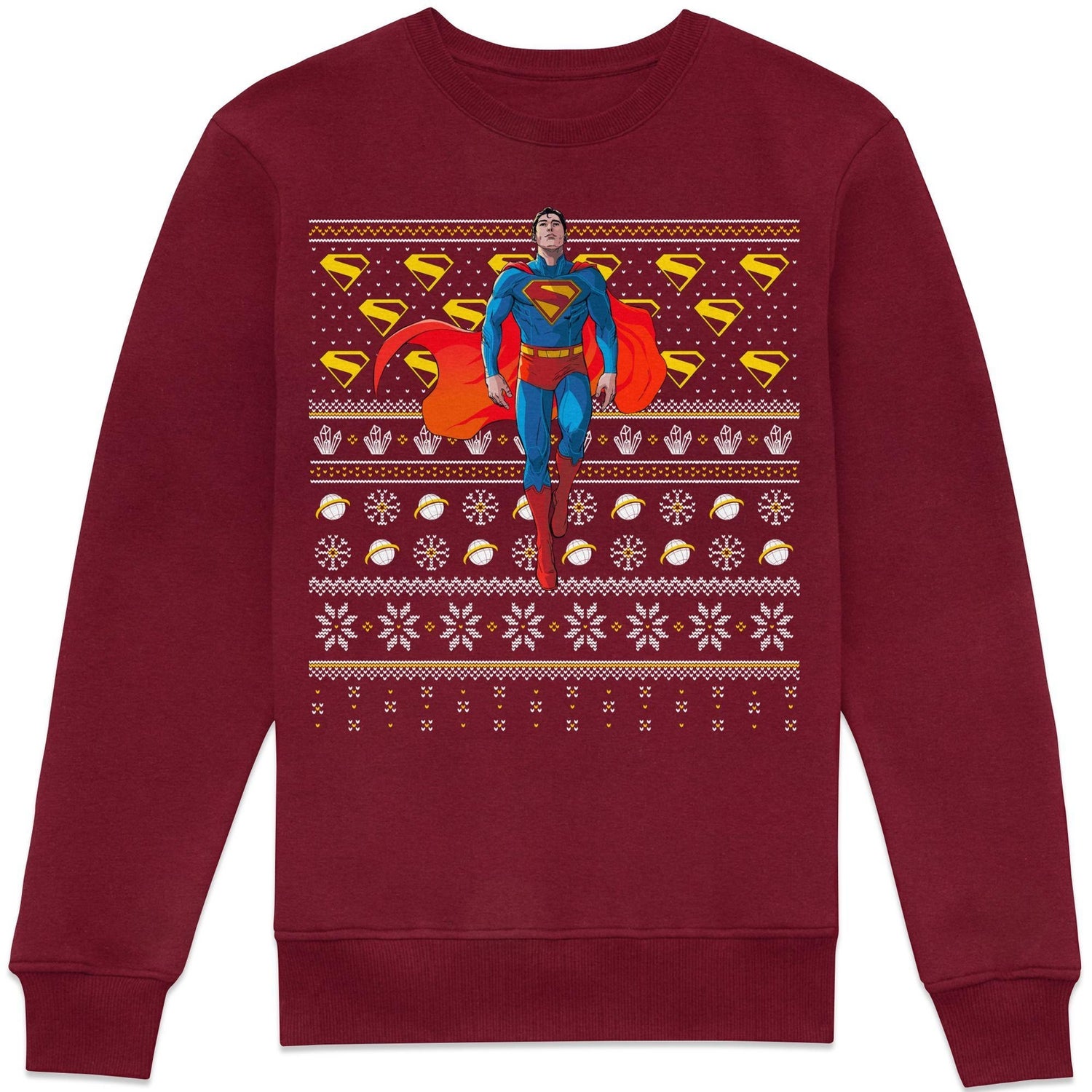 Superman Christmas Sweatshirt - Burgundy