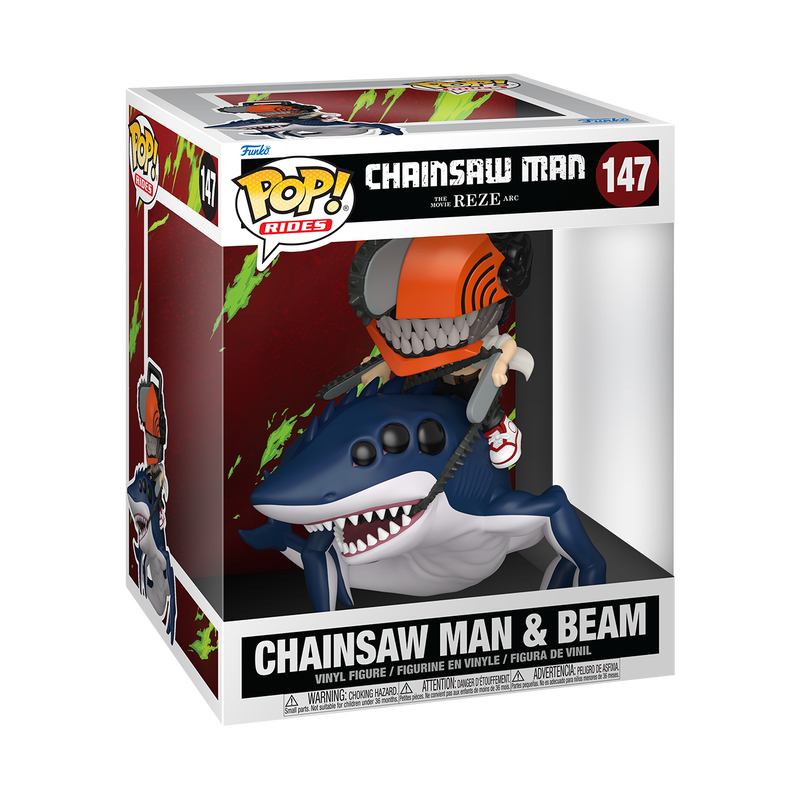 Pop! Ride Deluxe Chainsaw Man & Beam Funko POP Vinyl