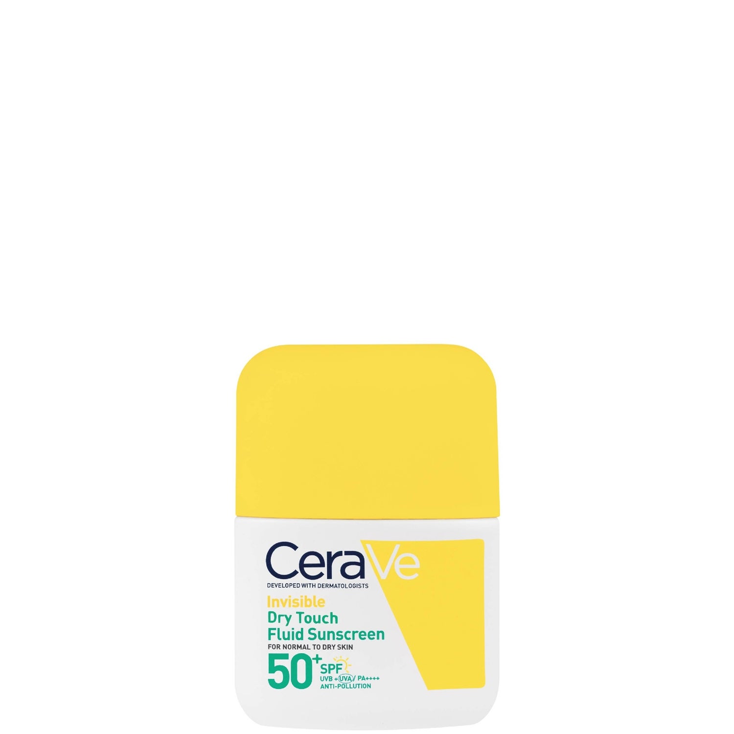 CeraVe Invisible Dry Touch Fluid Sunscreen SPF 50 for normal to oily skin with 3 essential ceramides 50 ml
