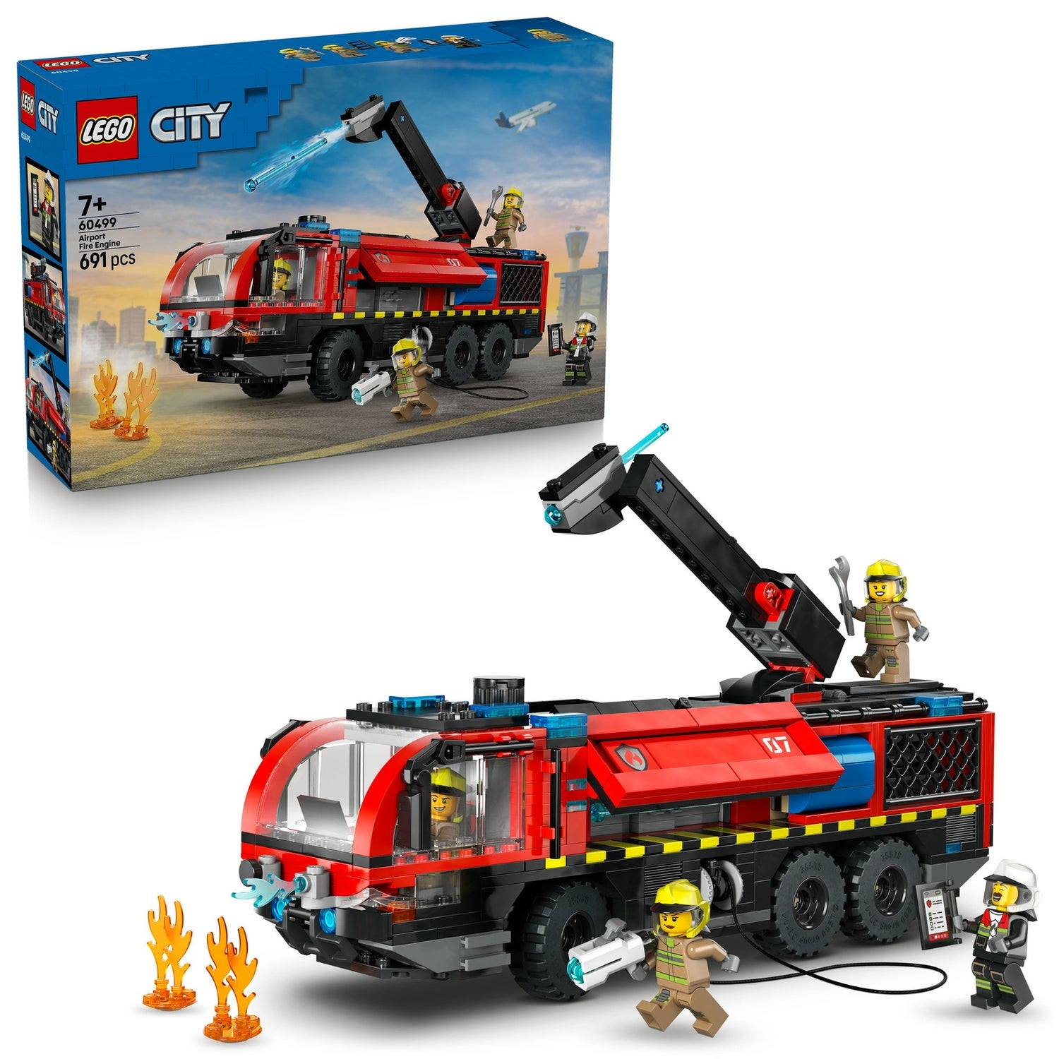 LEGO City Airport Fire Engine Toy Truck Building Set 60499
