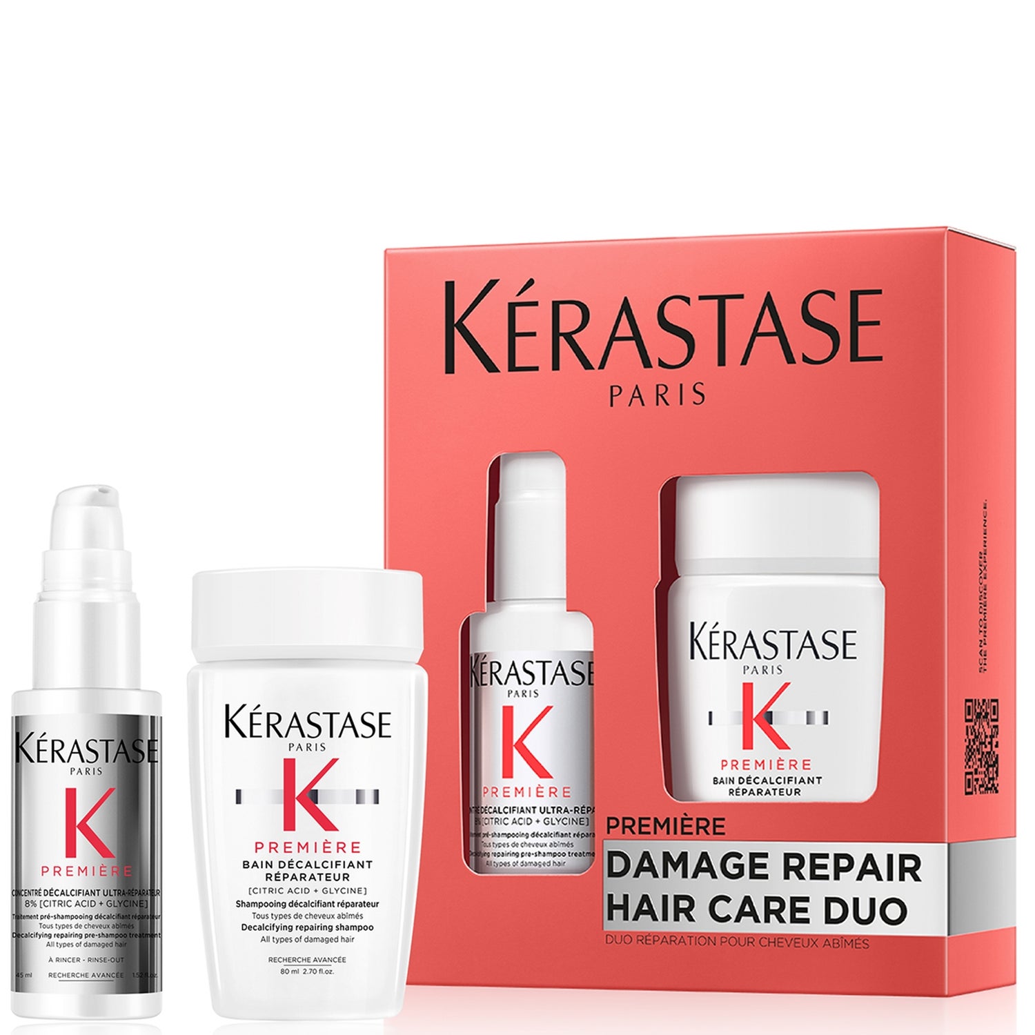 Kérastase Première Duo Discovery Set, Pre-Shampoo and Shampoo for All Types of Damaged Hair