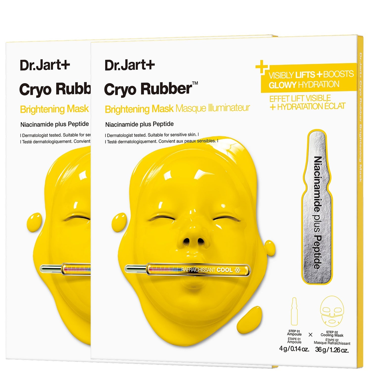 Dr.Jart+ Cryo Rubber Brightening Hydrogel Mask with Niacinamide (2 Pack)