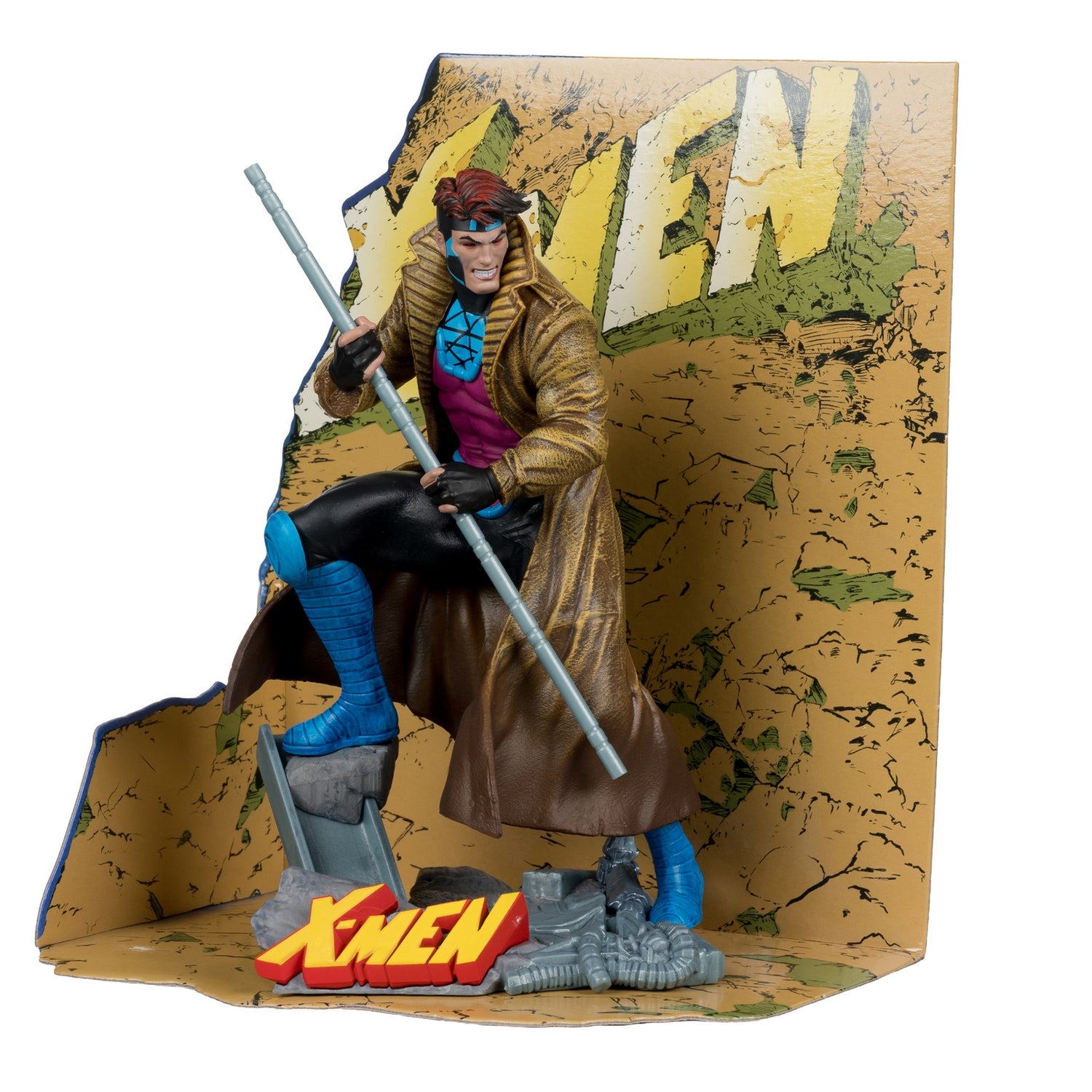 Marvel Gambit 1:10th Scale Collectible with Scene (X-MEN #1)  McFarlane Toys